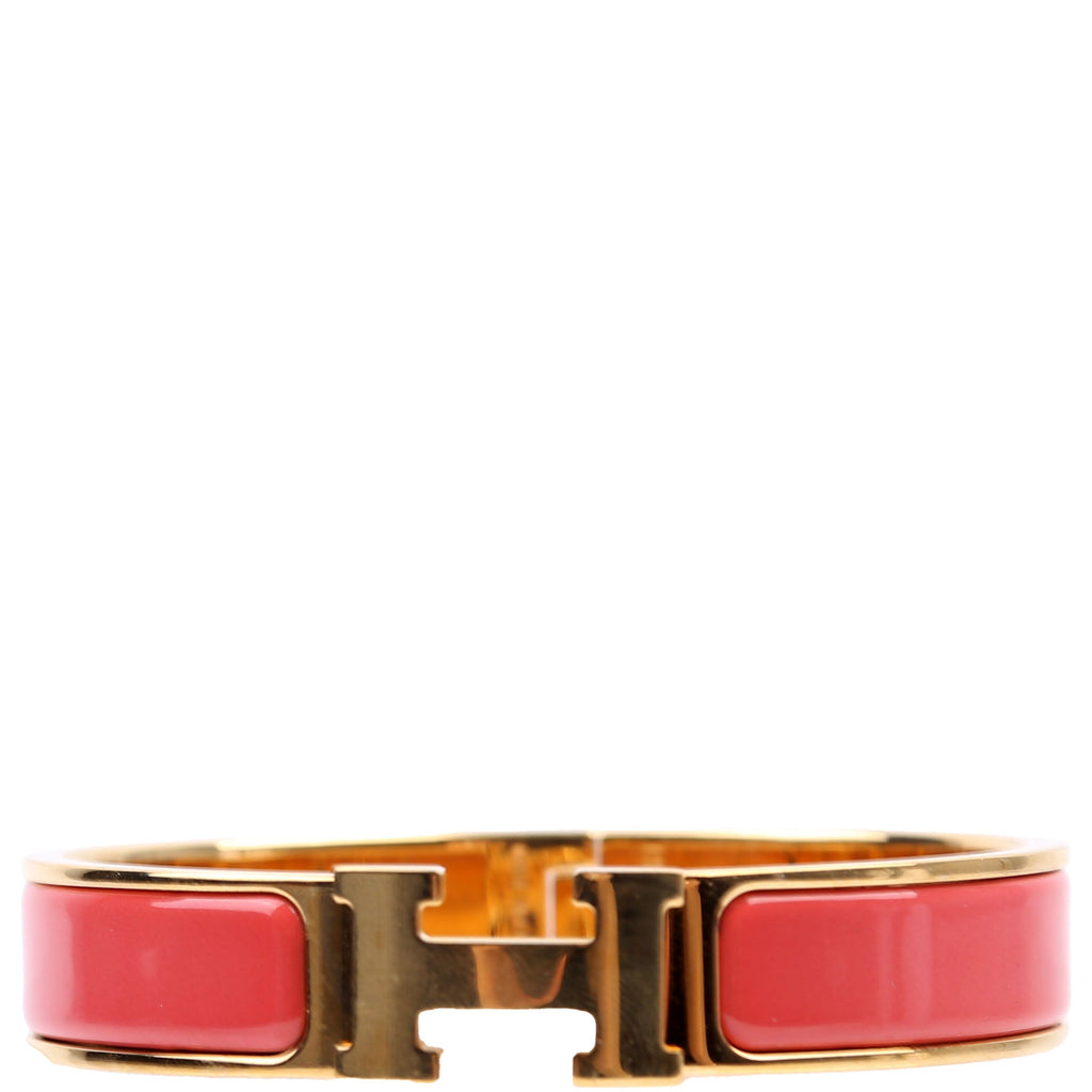 Clic Clac Narrow PM Bracelet Coral/Gold