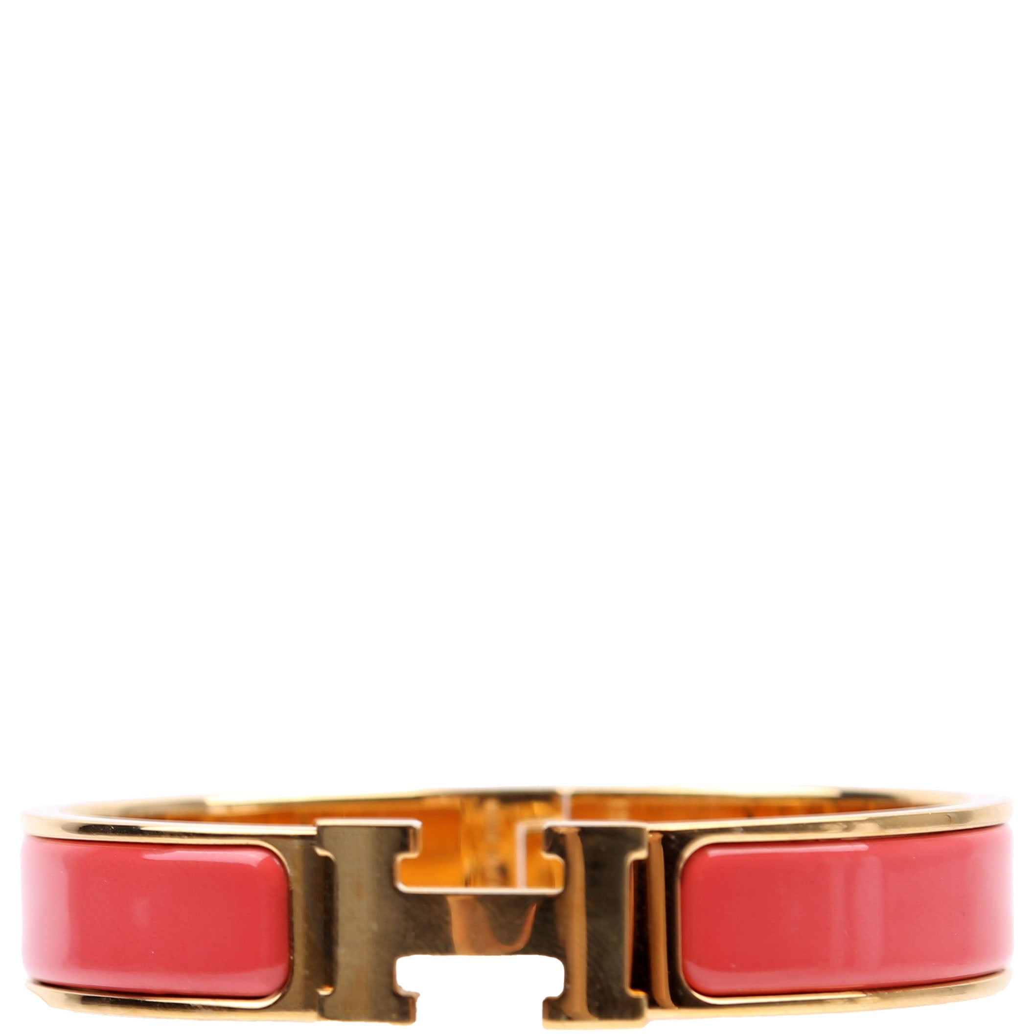 Clic Clac Narrow PM Bracelet Coral/Gold
