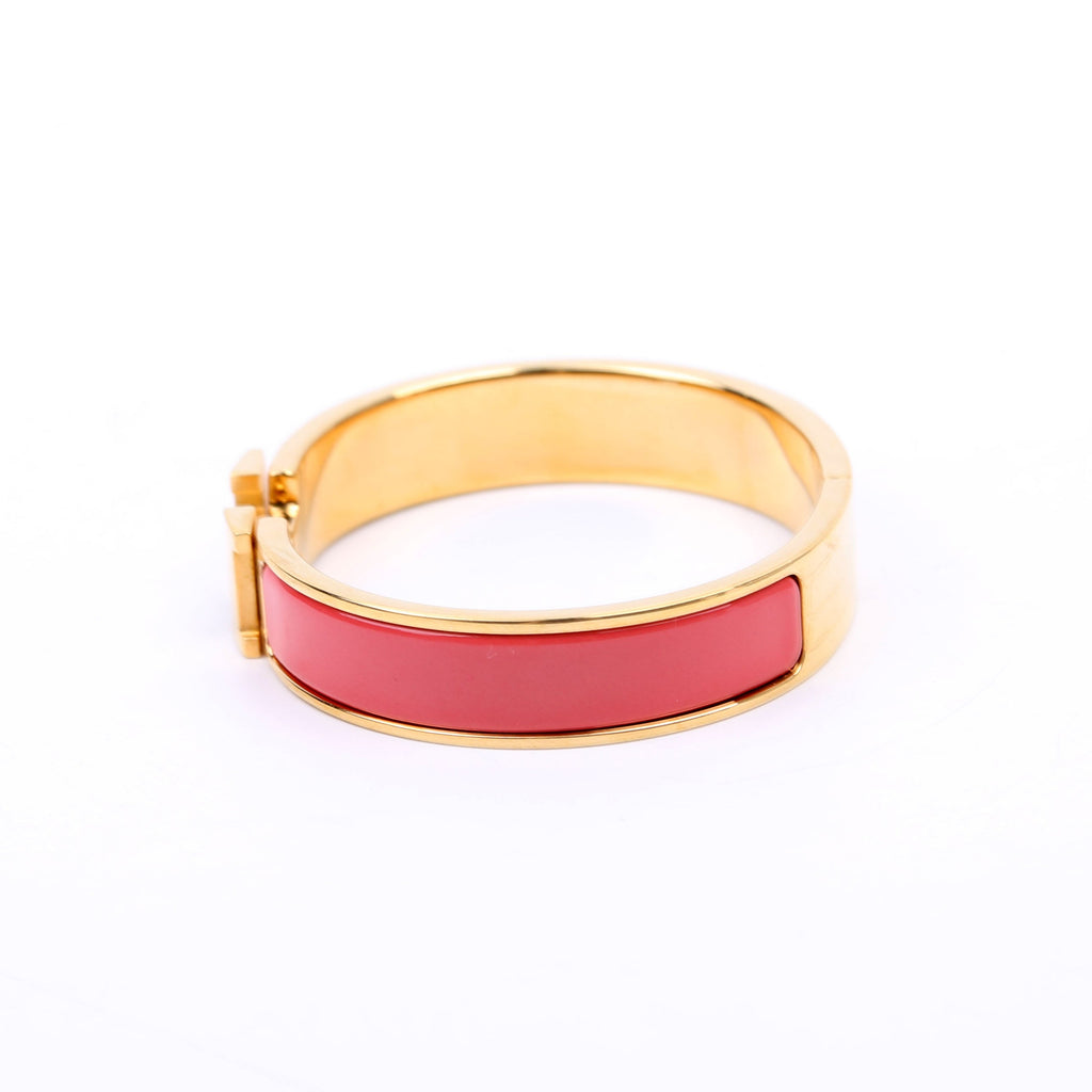 Clic Clac Narrow PM Bracelet Coral/Gold