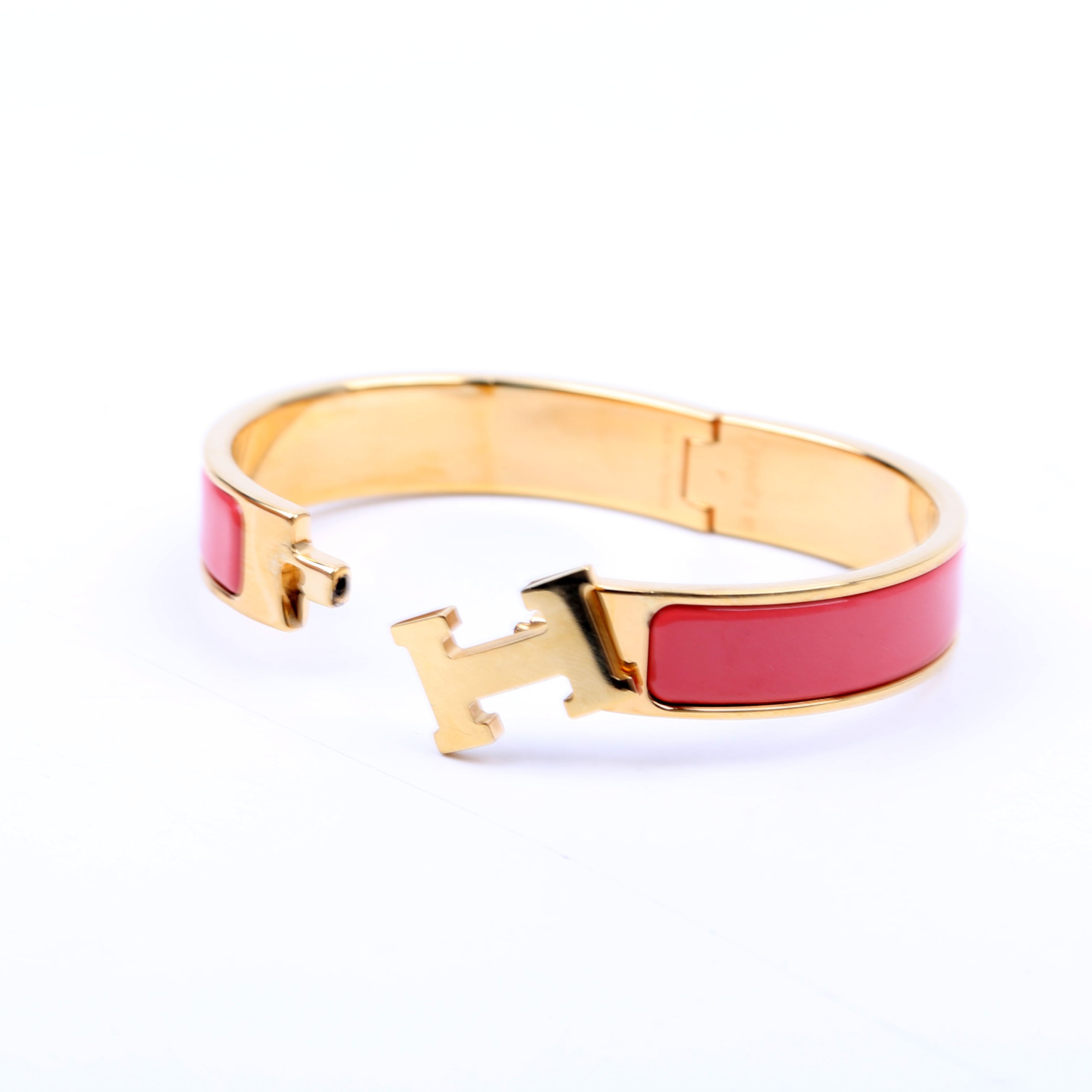 Clic Clac Narrow PM Bracelet Coral/Gold