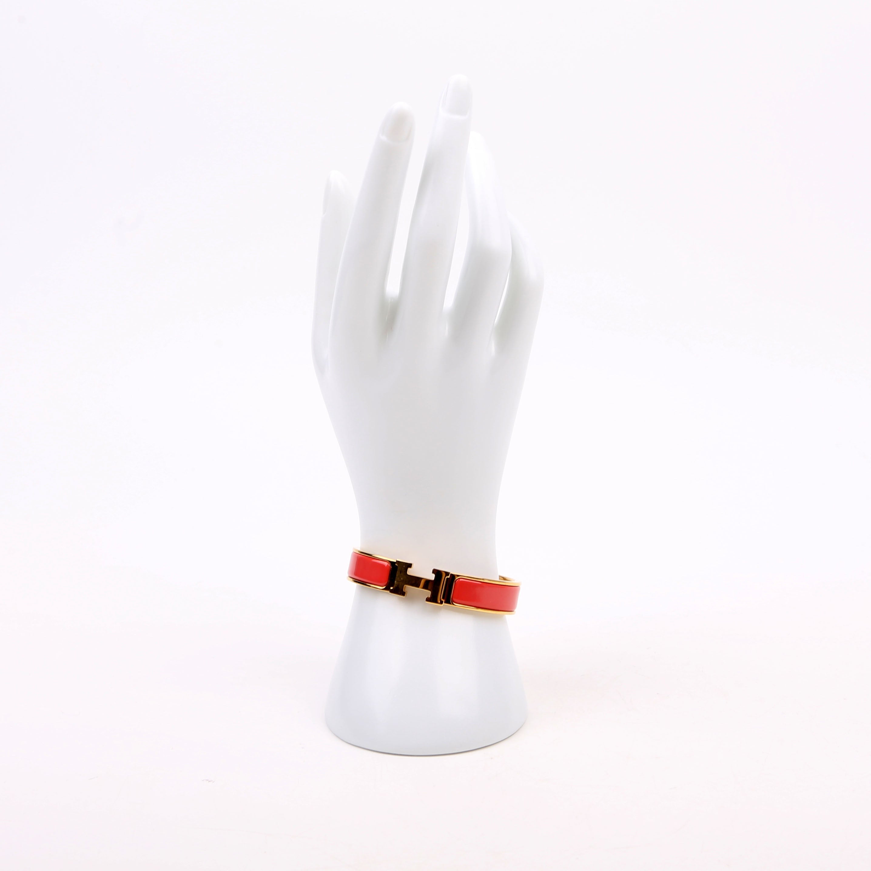 Clic Clac Narrow PM Bracelet Coral/Gold
