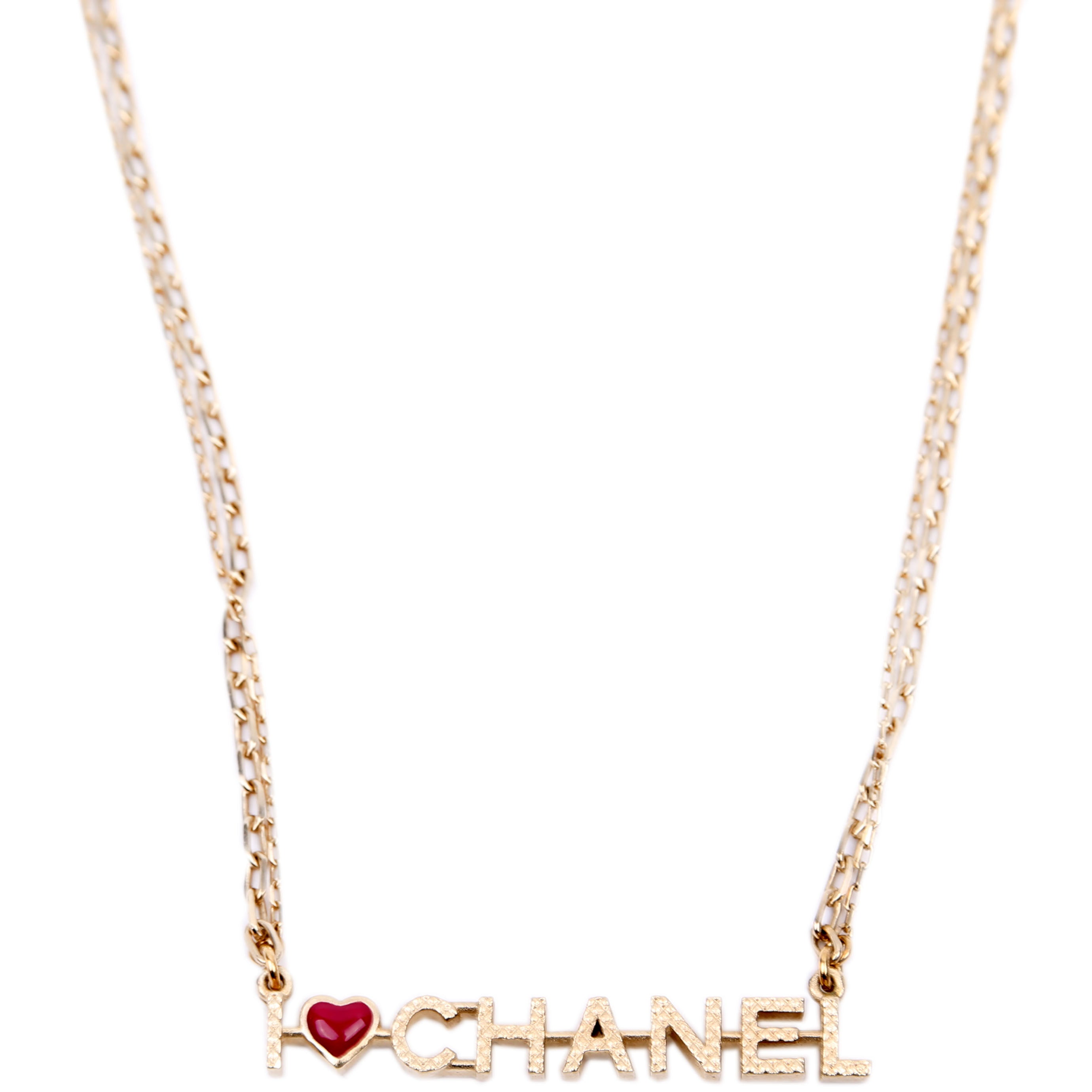I Love Chanel Necklace Gold