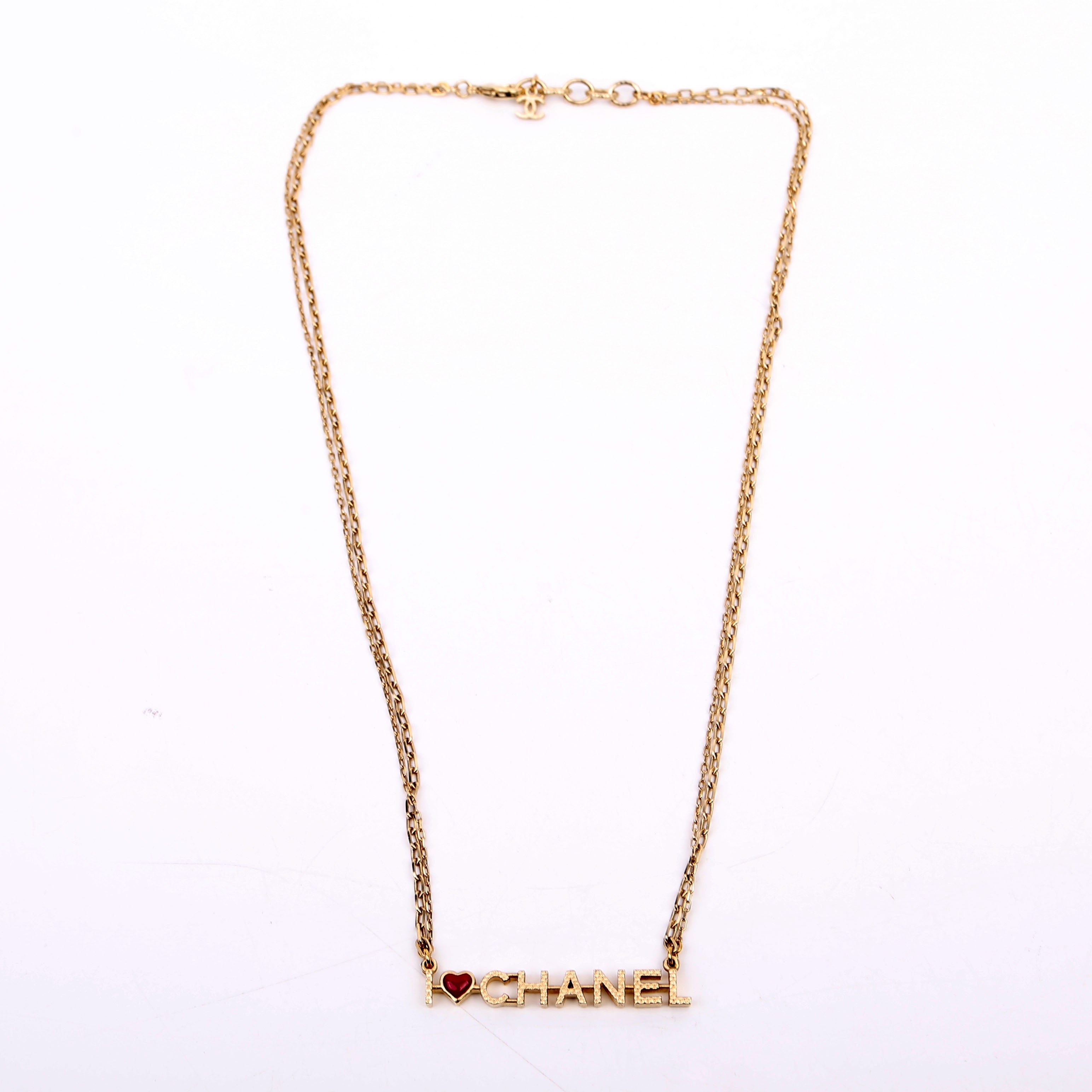 I Love Chanel Necklace Gold