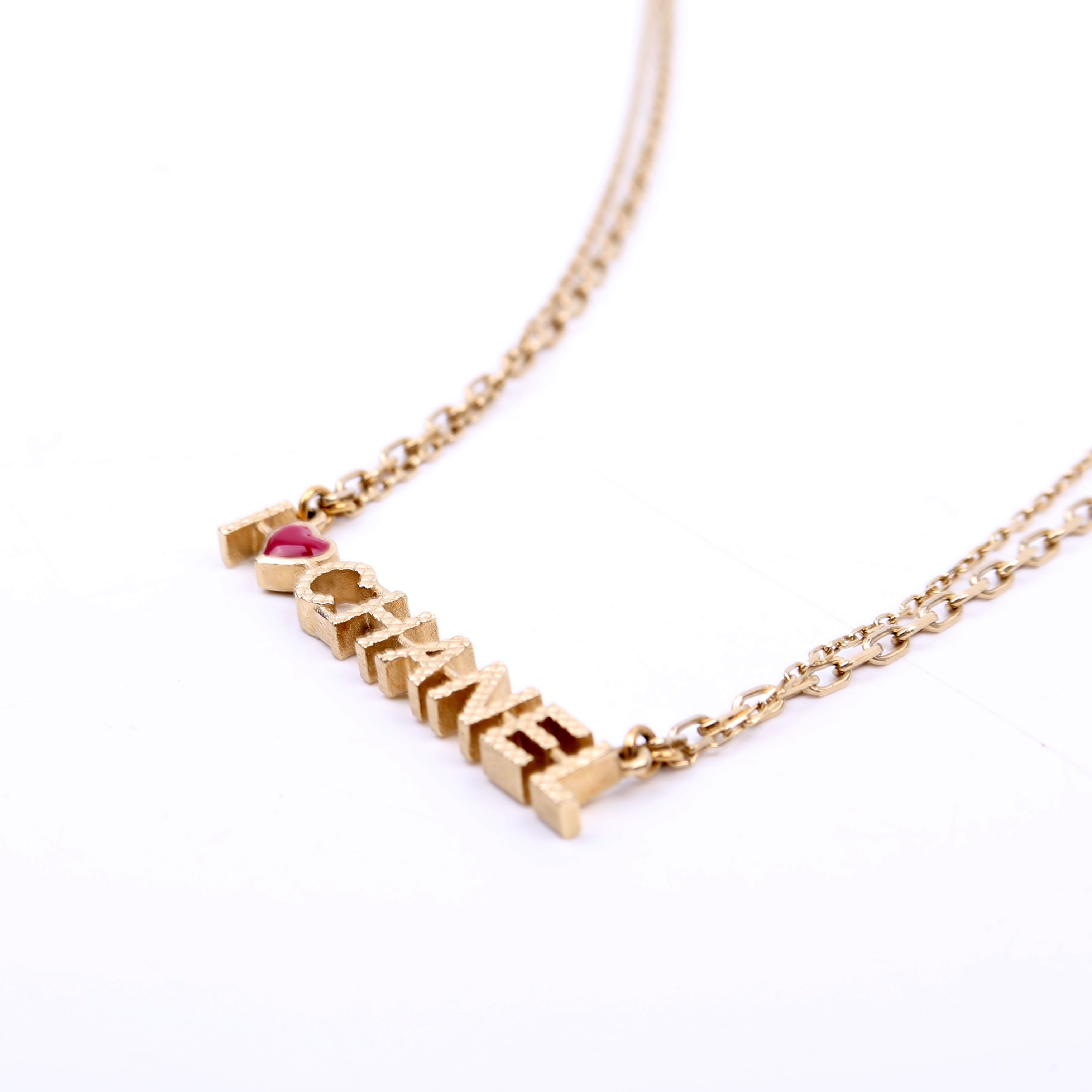 I Love Chanel Necklace Gold