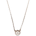 CC Crystal Round Small Necklace Silver