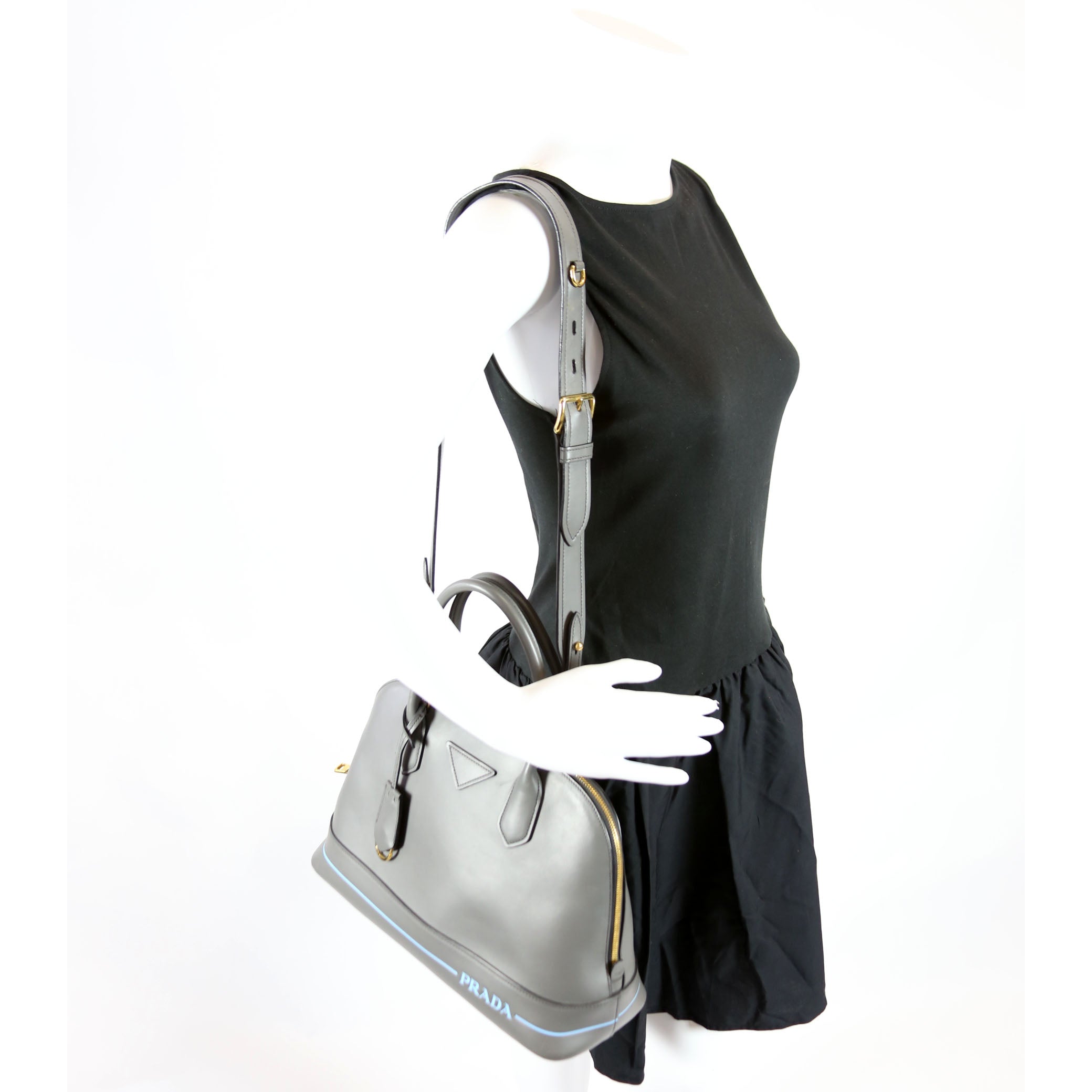 1BA198 City Calfskin Mirage Promenade Grey