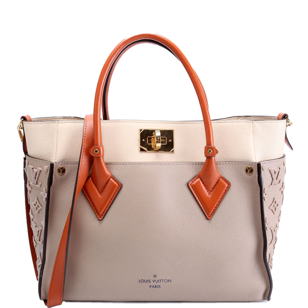 On My Side MM Calfskin Taupe