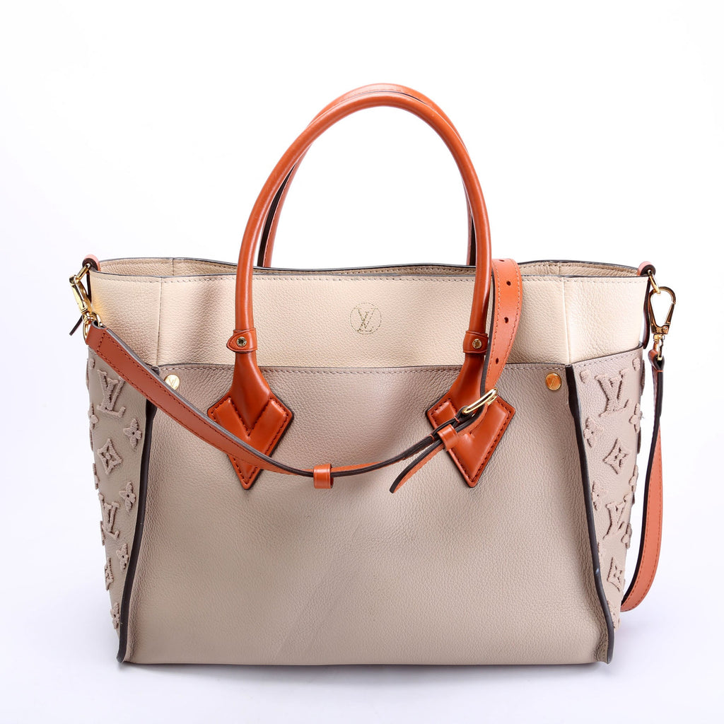 On My Side MM Calfskin Taupe