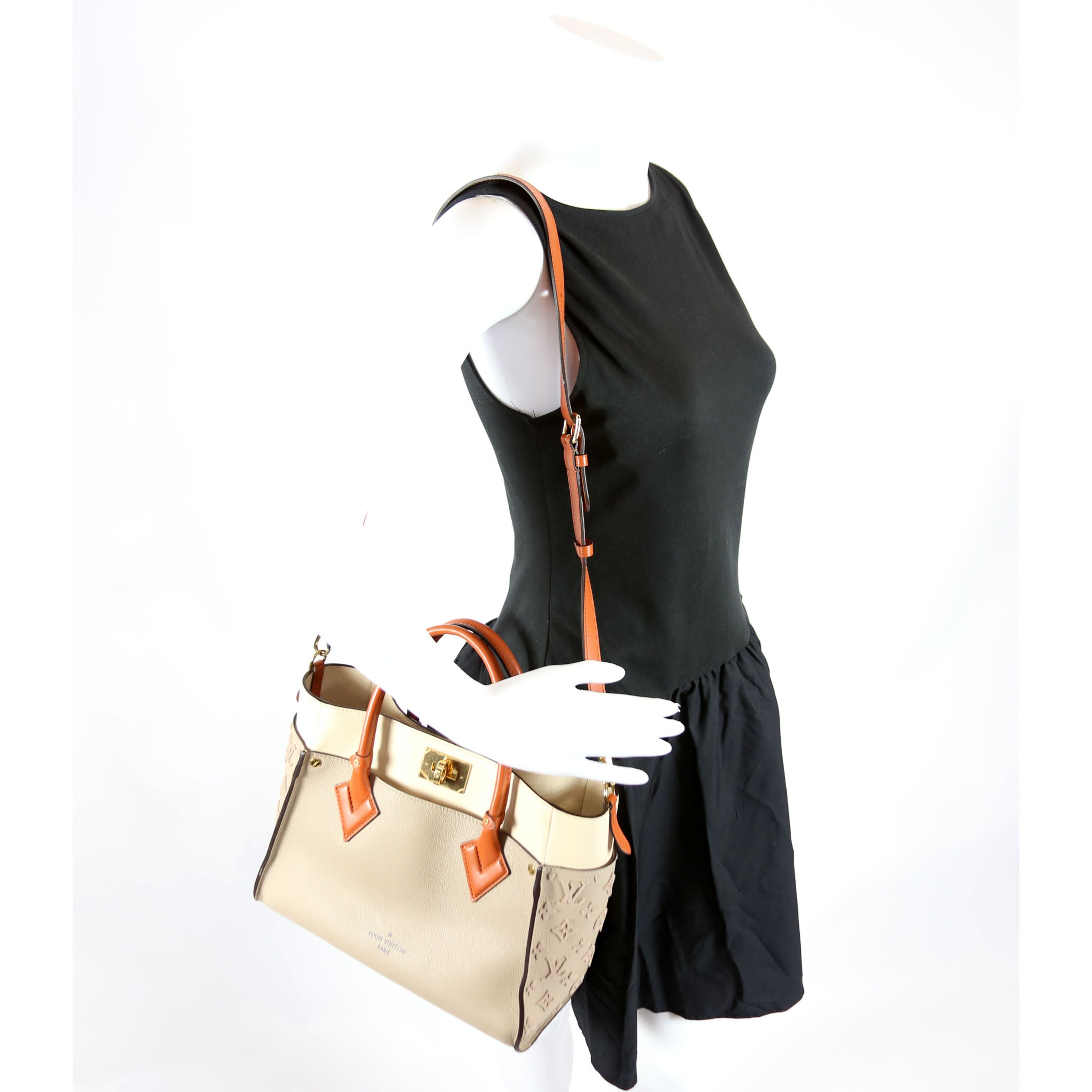 On My Side MM Calfskin Taupe