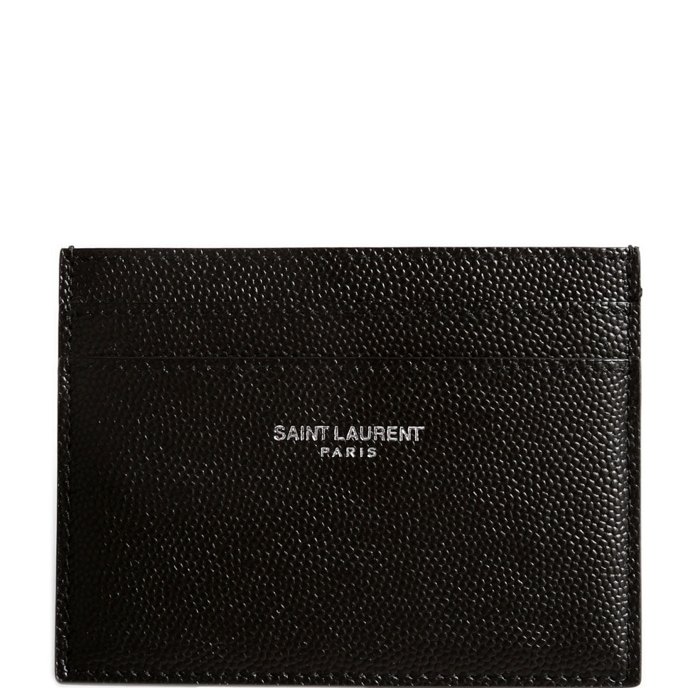 375946 Paris Grain Leather Card Holder Black