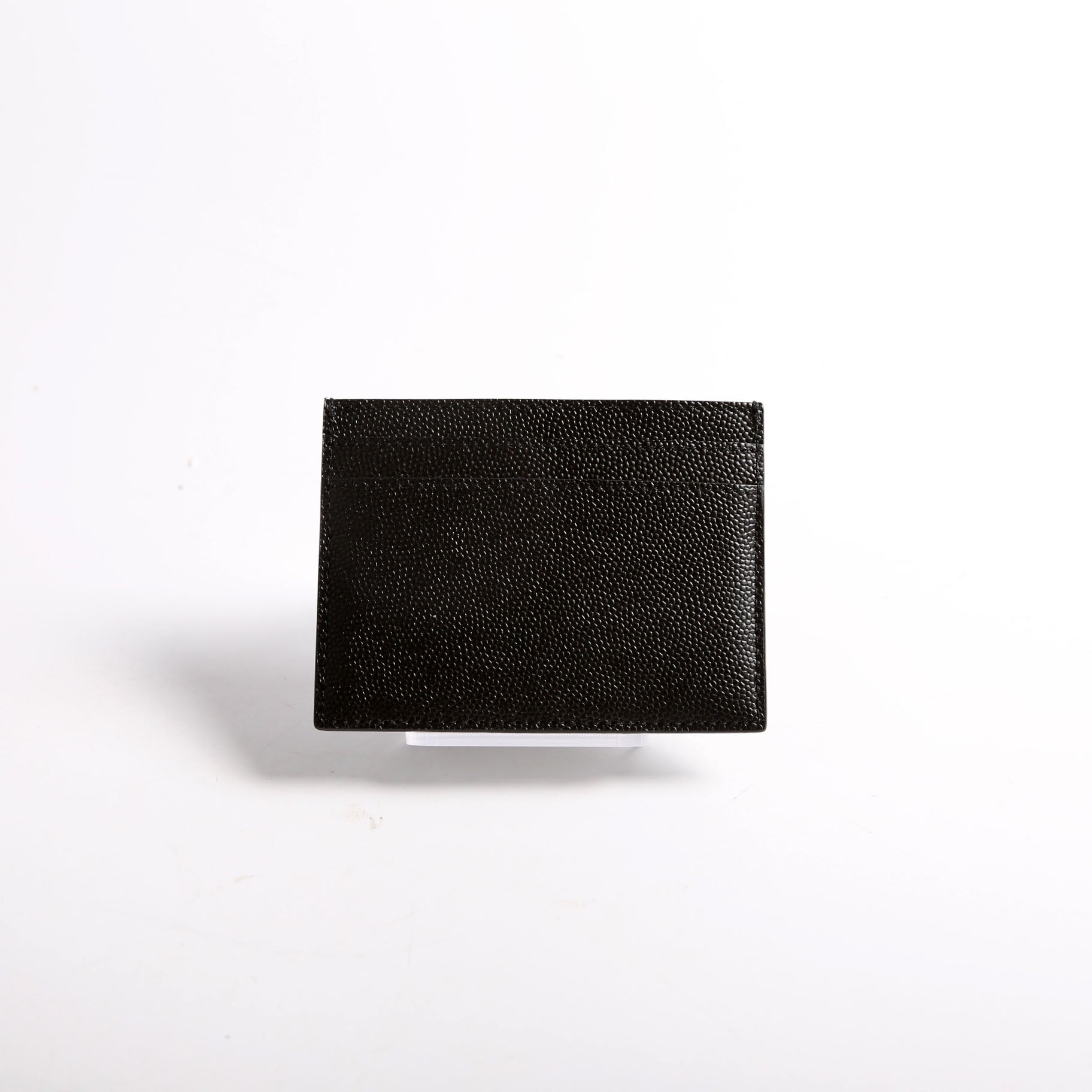 375946 Paris Grain Leather Card Holder Black