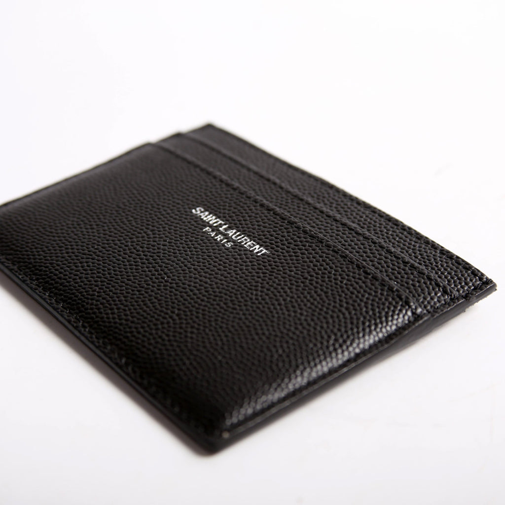 375946 Paris Grain Leather Card Holder Black