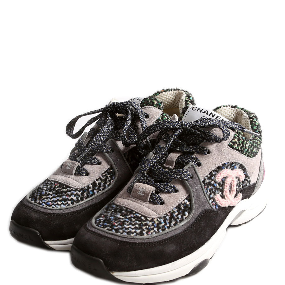CC Tweed/Suede Trainers Size 39