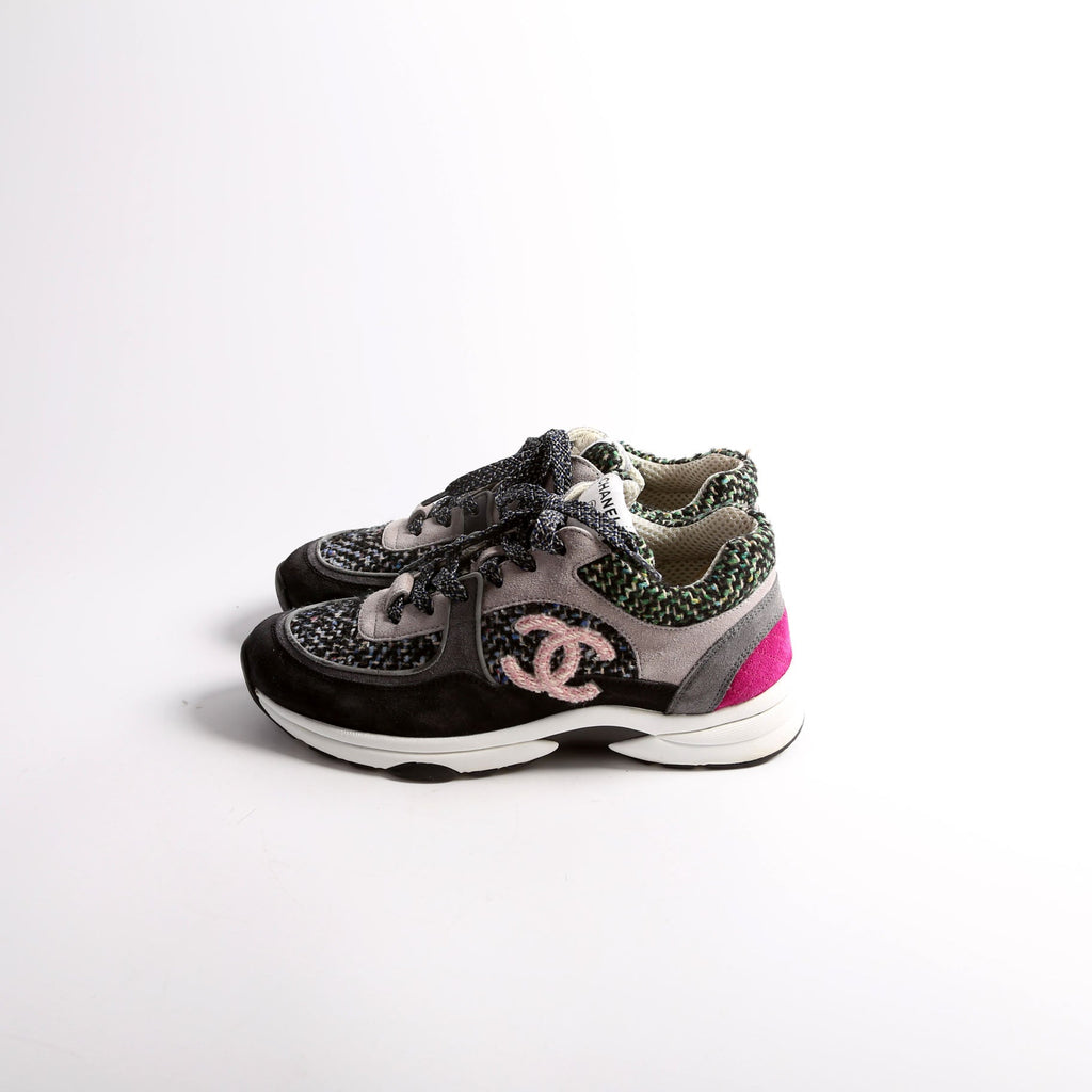 CC Tweed/Suede Trainers Size 39