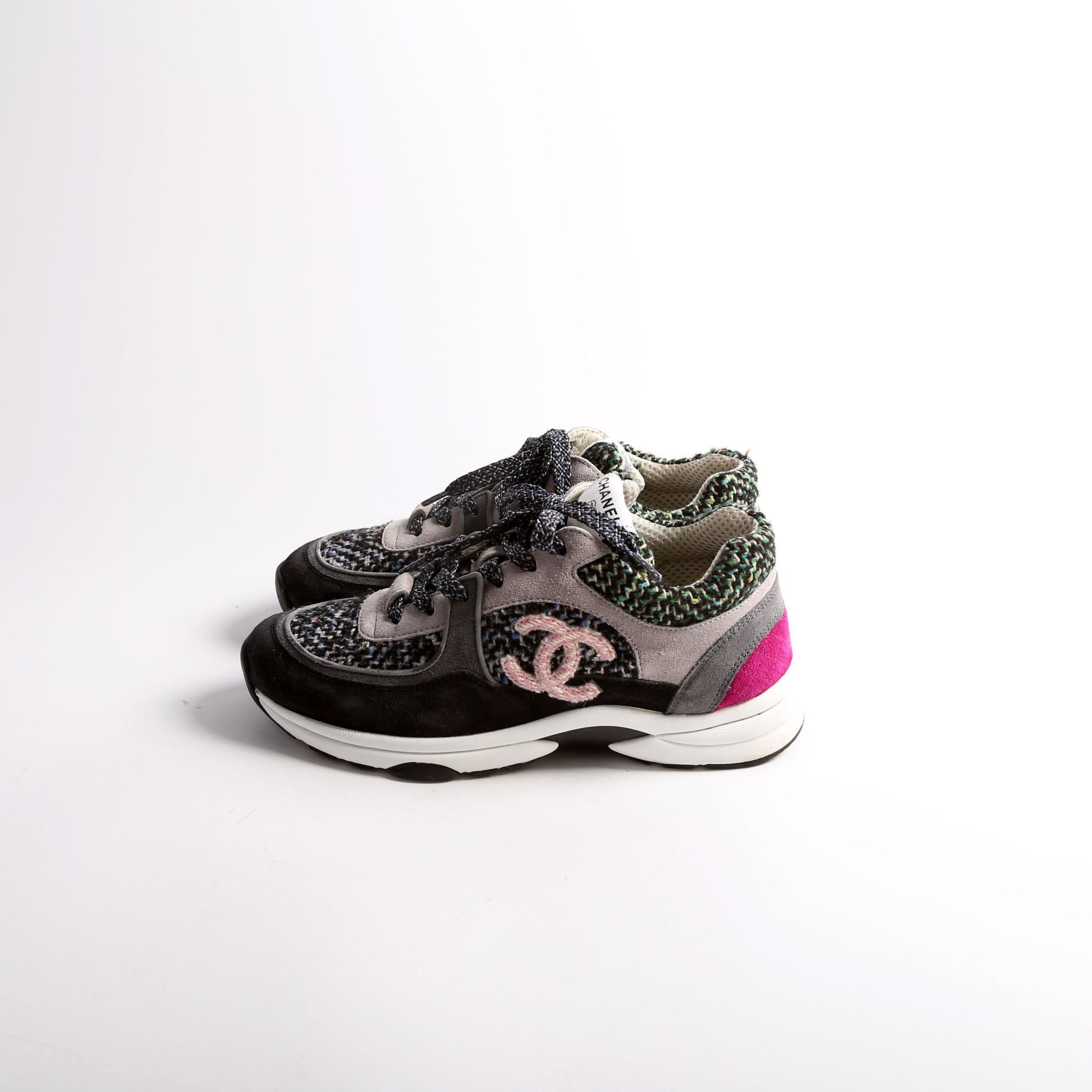 CC Tweed/Suede Trainers Size 39