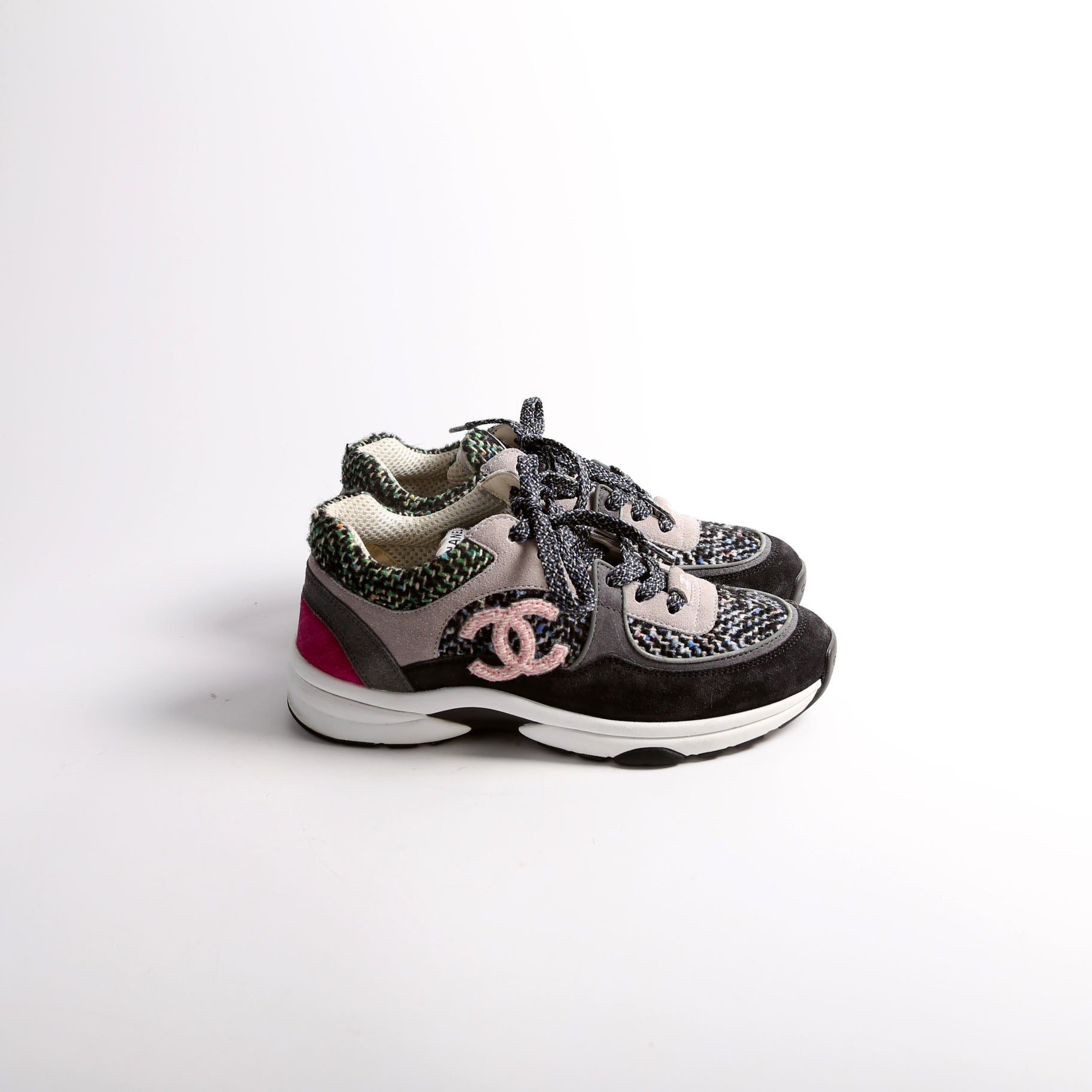 CC Tweed/Suede Trainers Size 39