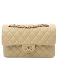 Classic Flap Small Caviar Neutral