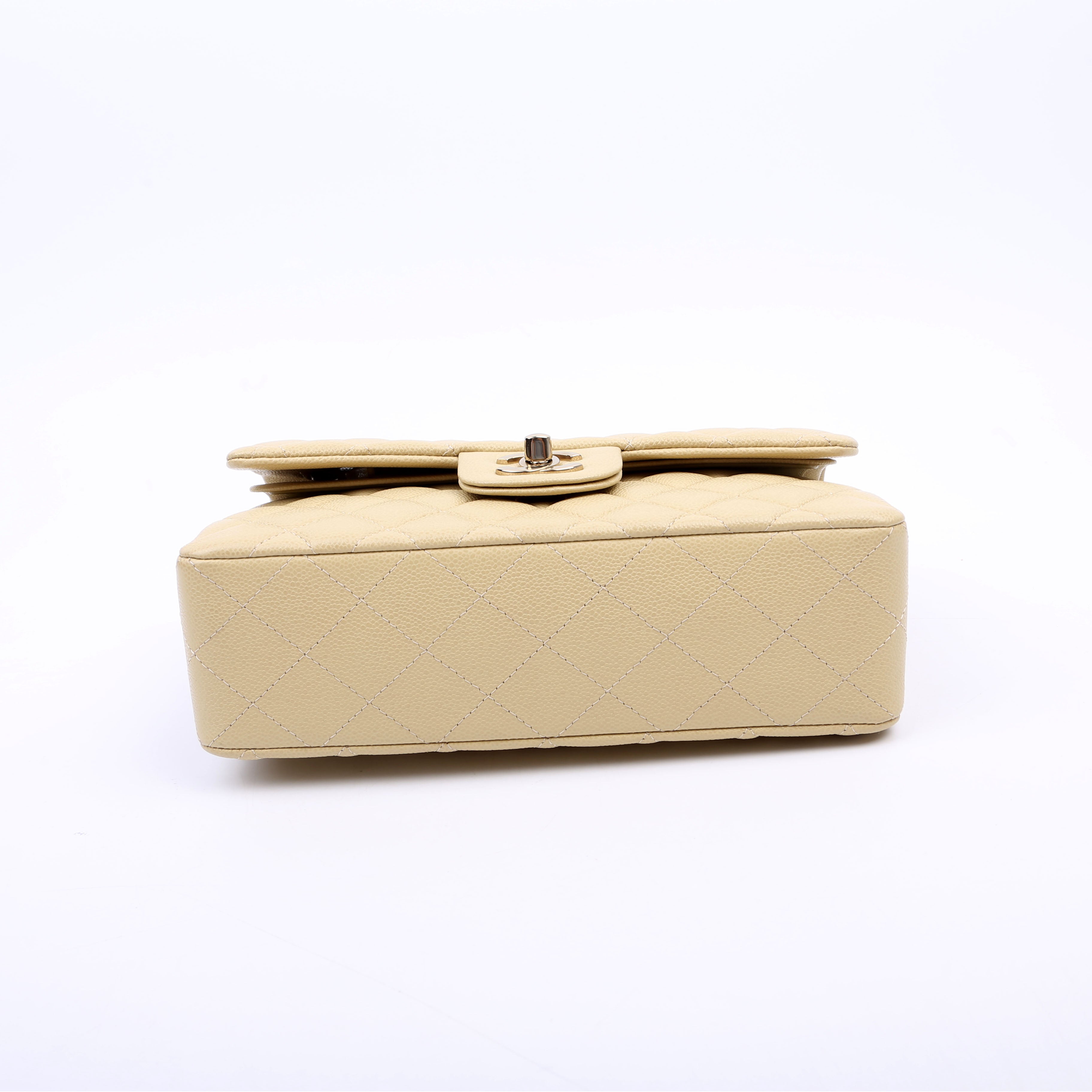 Classic Flap Small Caviar Neutral