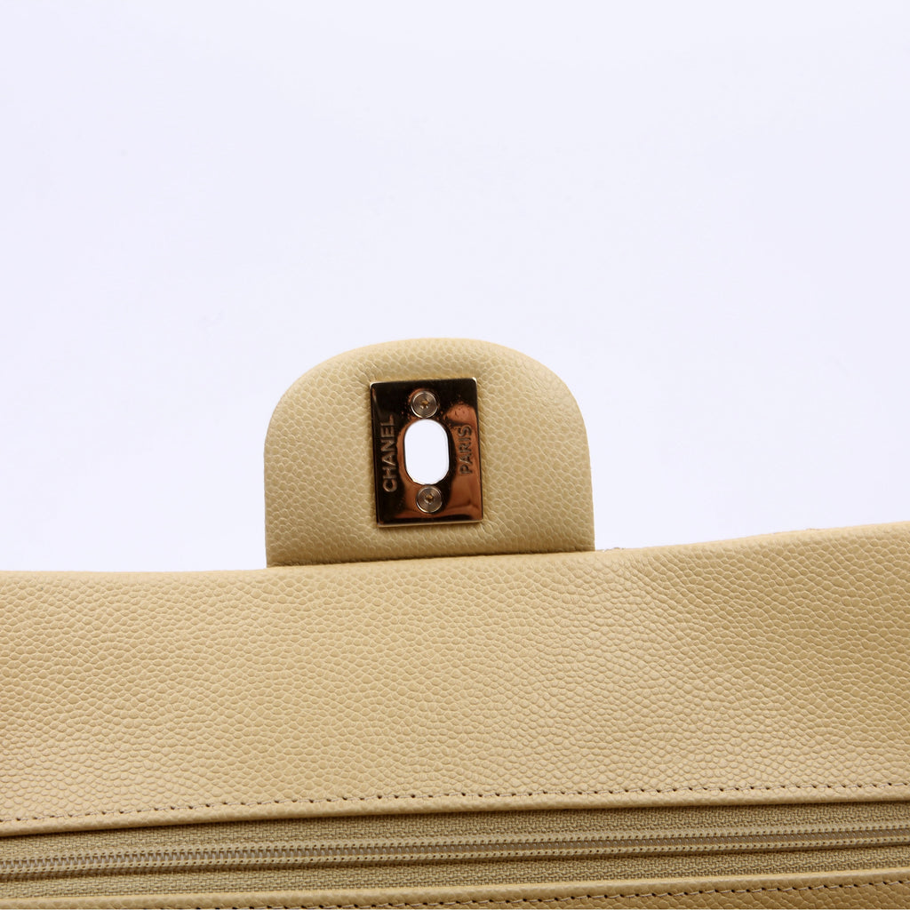 Classic Flap Small Caviar Neutral