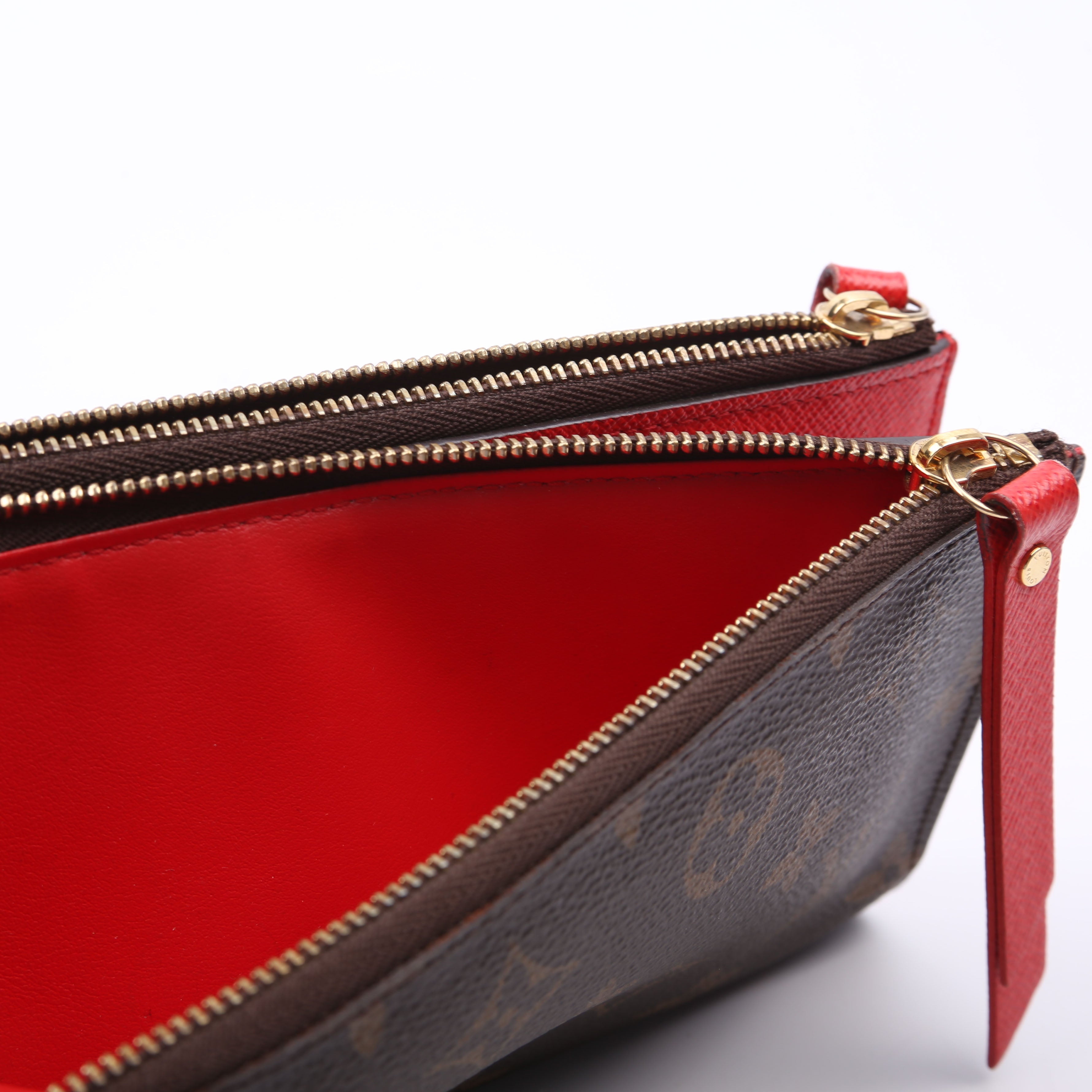 Adele Wallet Monogram Red