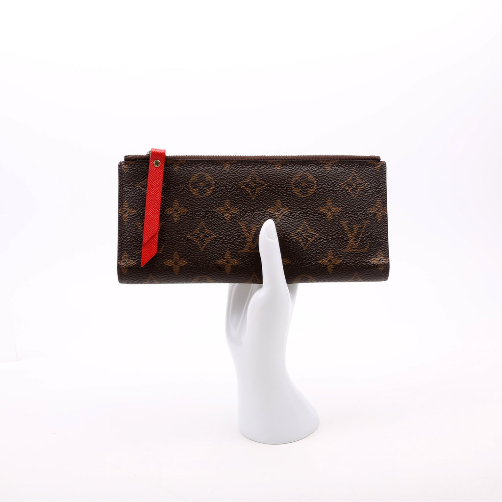 Adele Wallet Monogram Red