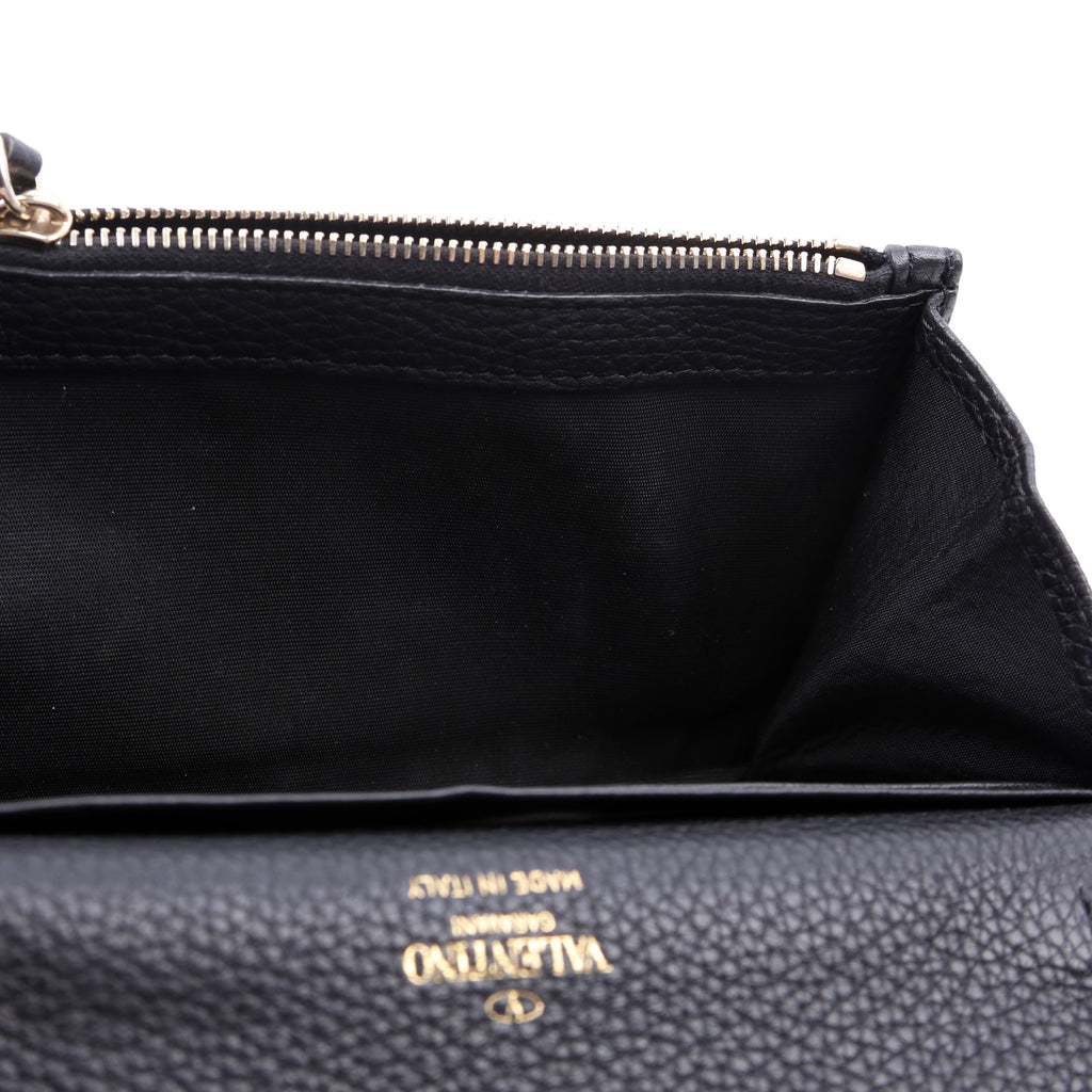 Rockstud WOC Grainy Calfskin Black