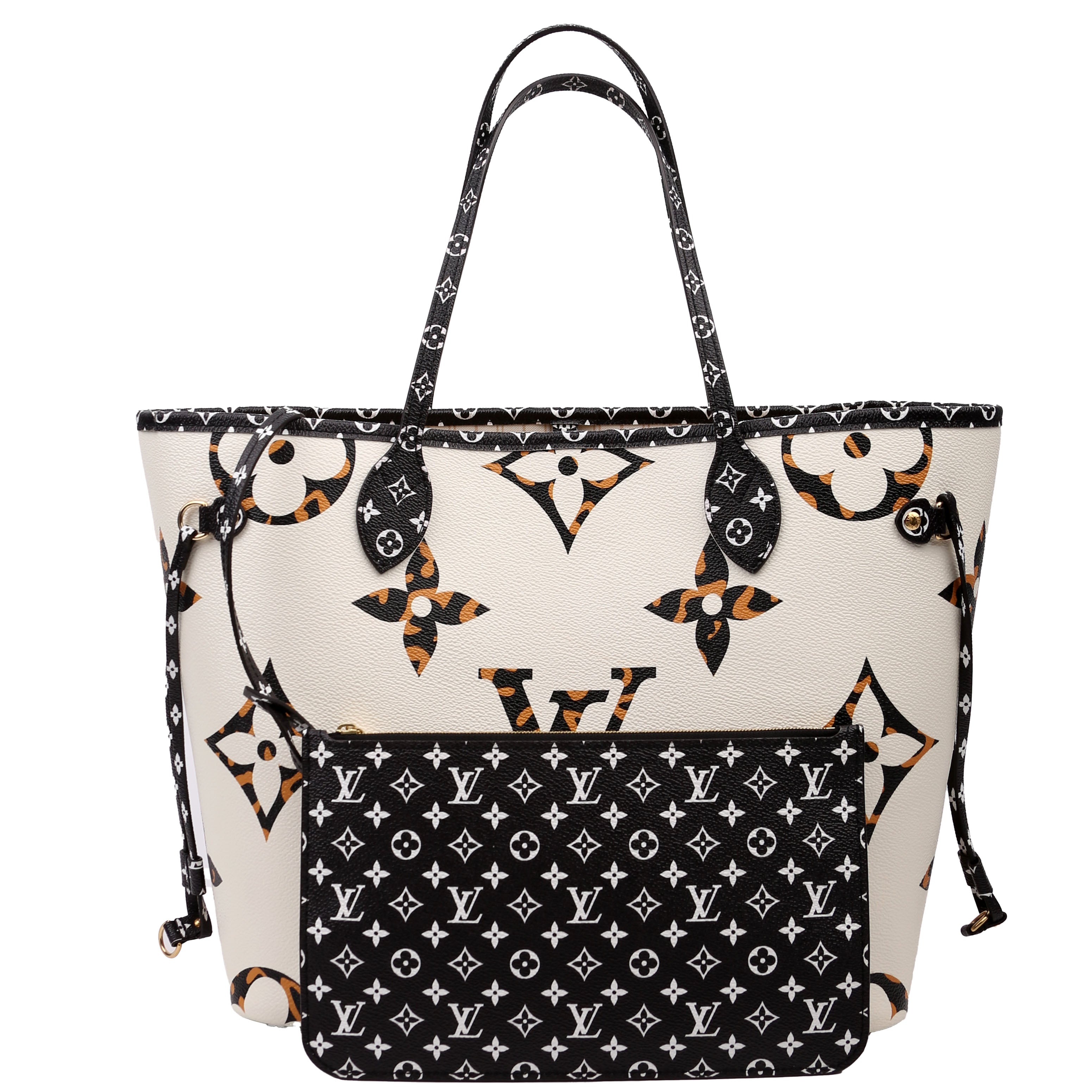 Neverfull With Wallet MM Jungle Ivory/Brown