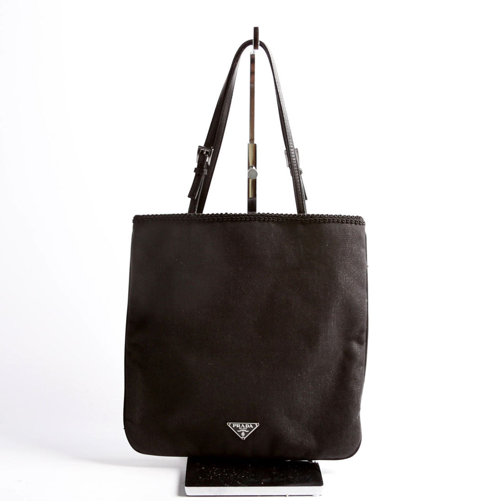 Beaded Mini Top Handle Black