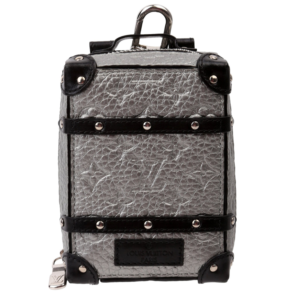 Soft Trunk Backpack Bag Charm Monogram Taurillon Silver/Black