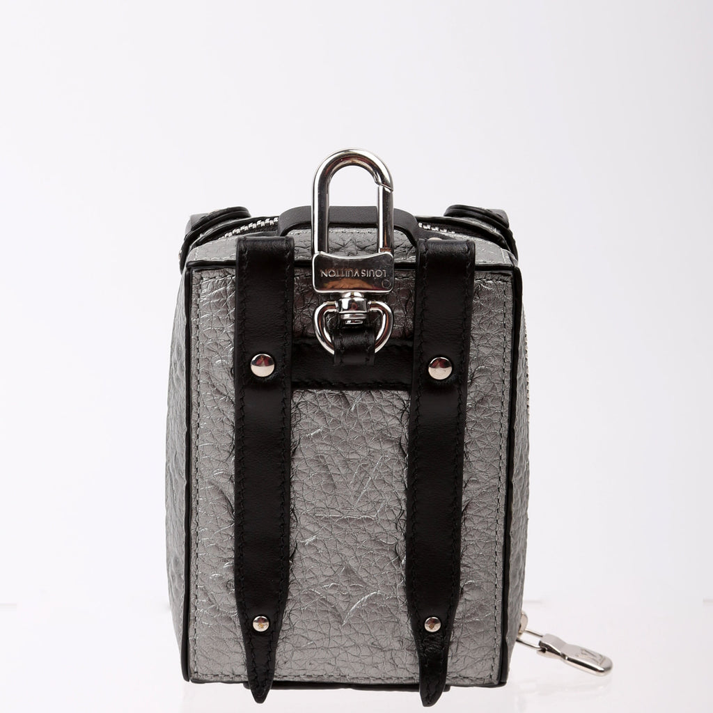 Soft Trunk Backpack Bag Charm Monogram Taurillon Silver/Black