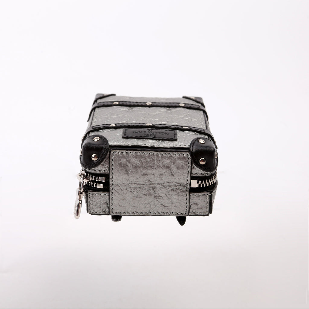 Soft Trunk Backpack Bag Charm Monogram Taurillon Silver/Black