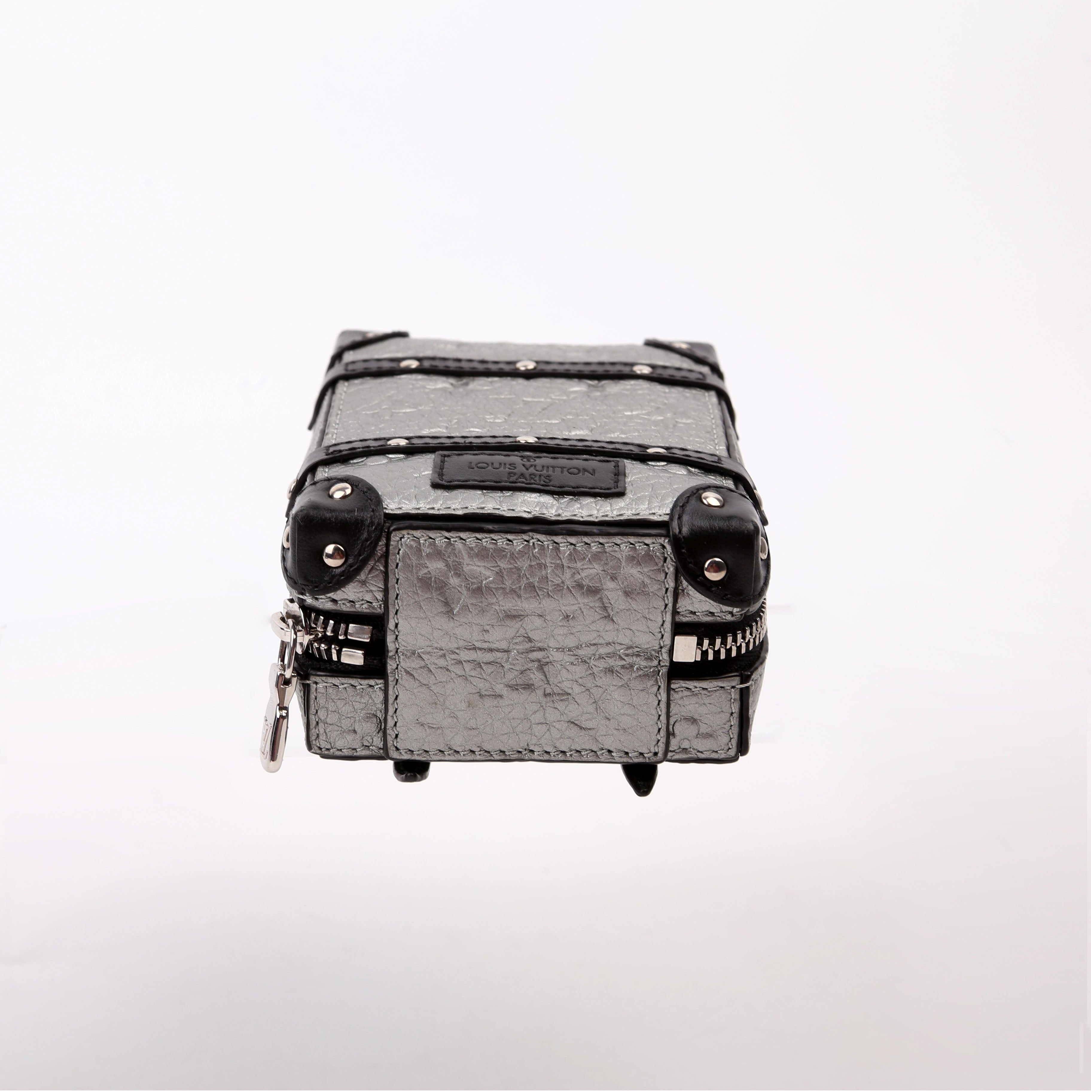 Soft Trunk Backpack Bag Charm Monogram Taurillon Silver/Black