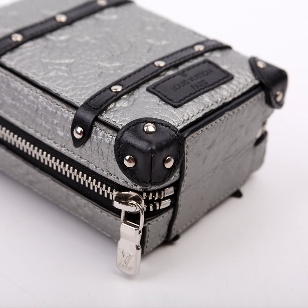 Soft Trunk Backpack Bag Charm Monogram Taurillon Silver/Black