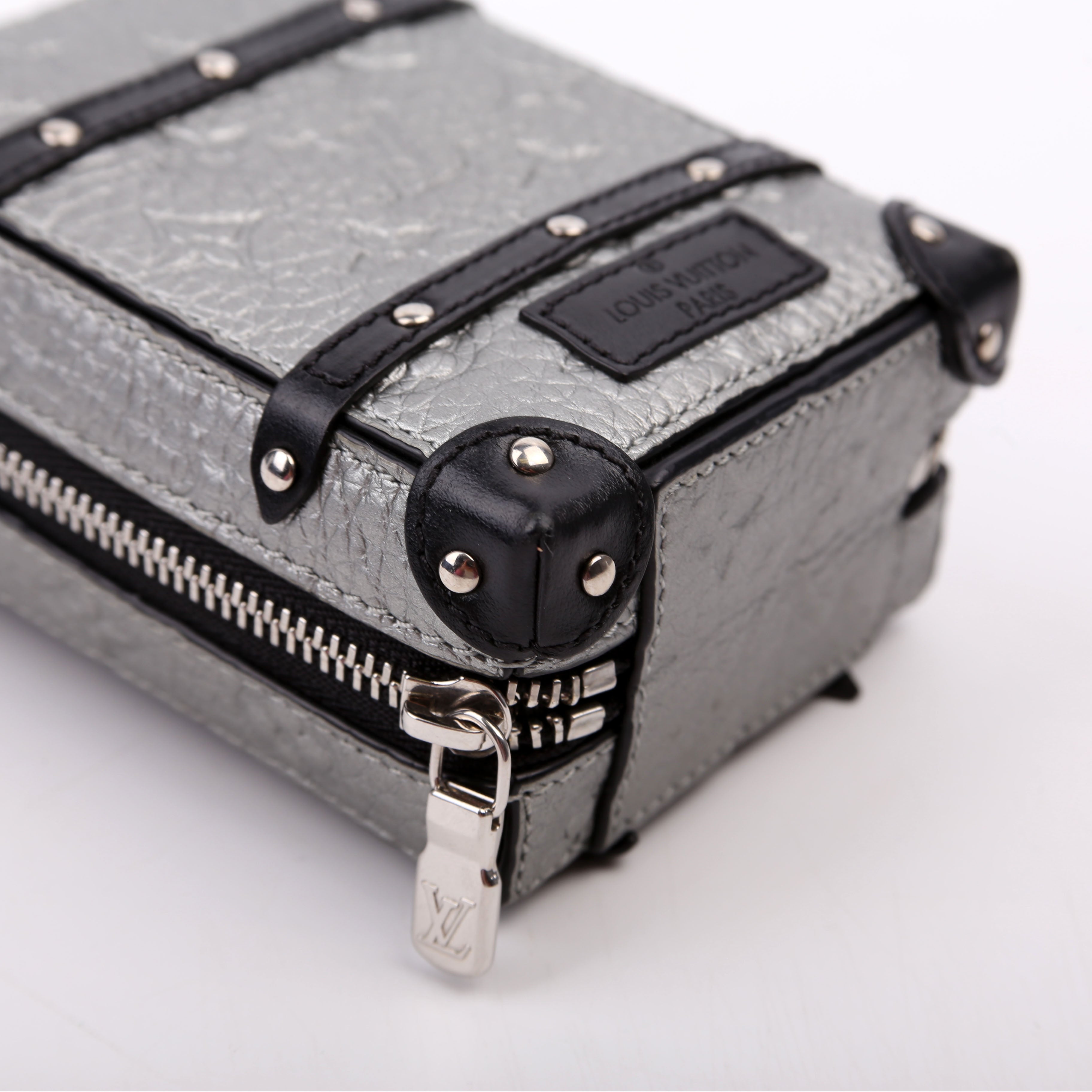 Soft Trunk Backpack Bag Charm Monogram Taurillon Silver/Black