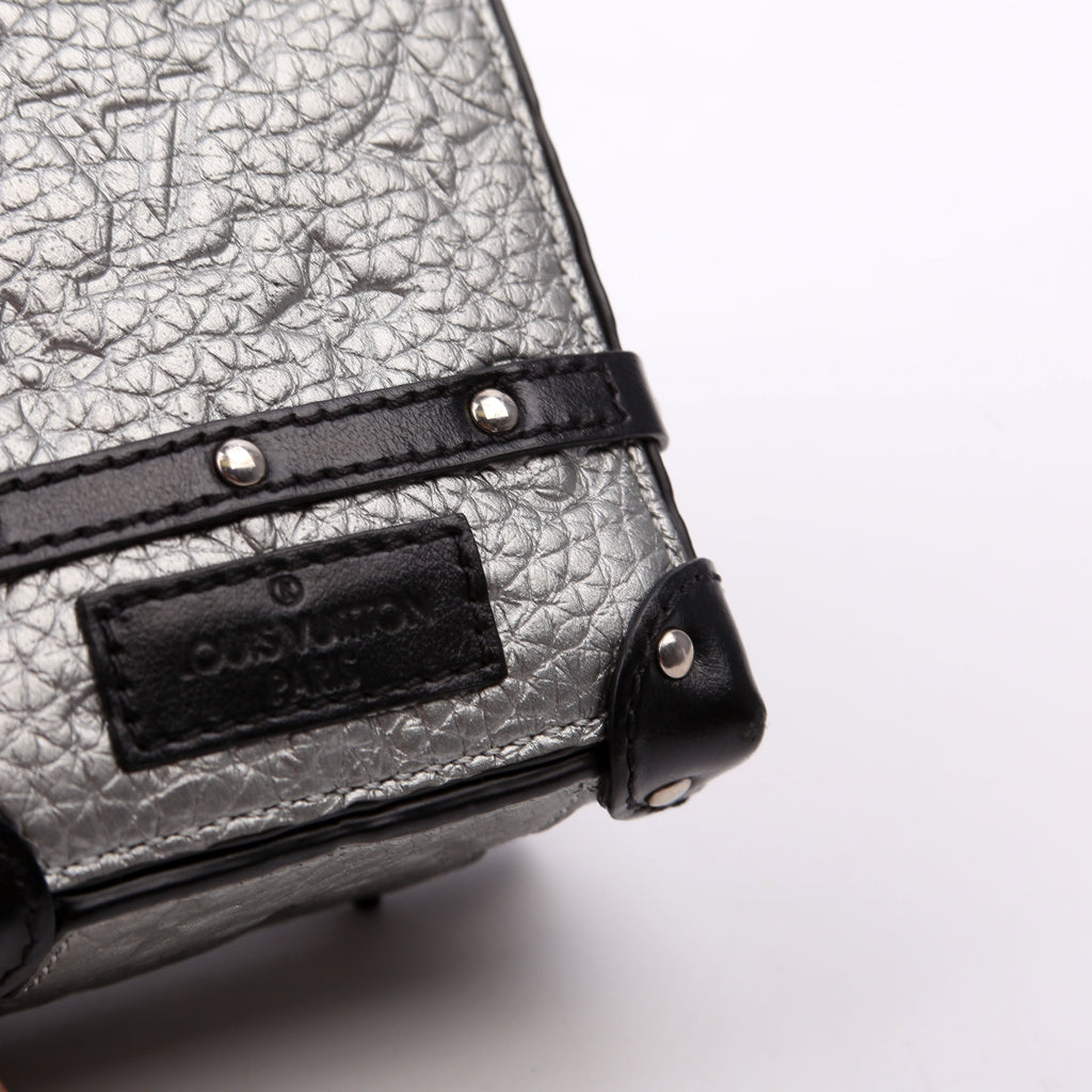 Soft Trunk Backpack Bag Charm Monogram Taurillon Silver/Black