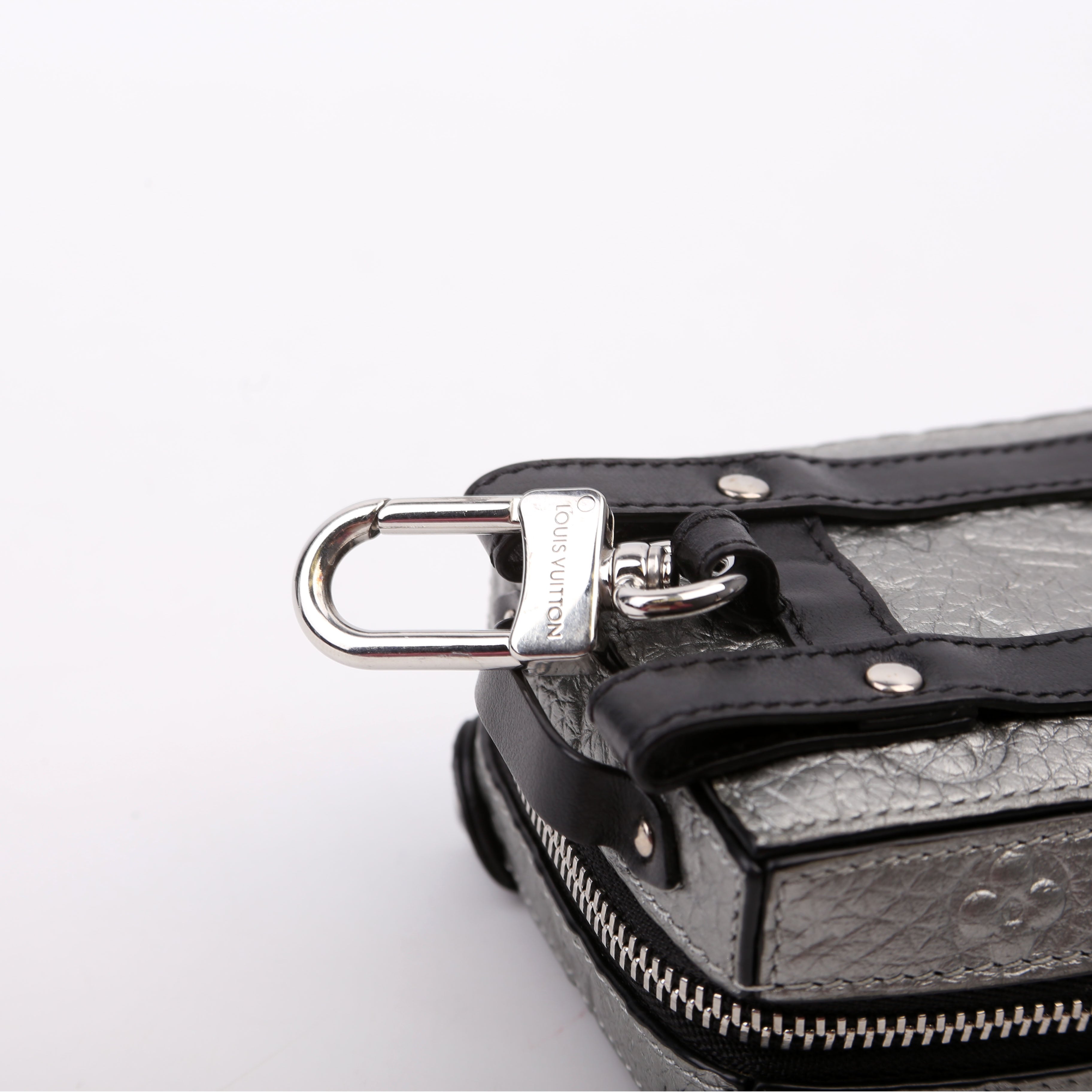 Soft Trunk Backpack Bag Charm Monogram Taurillon Silver/Black