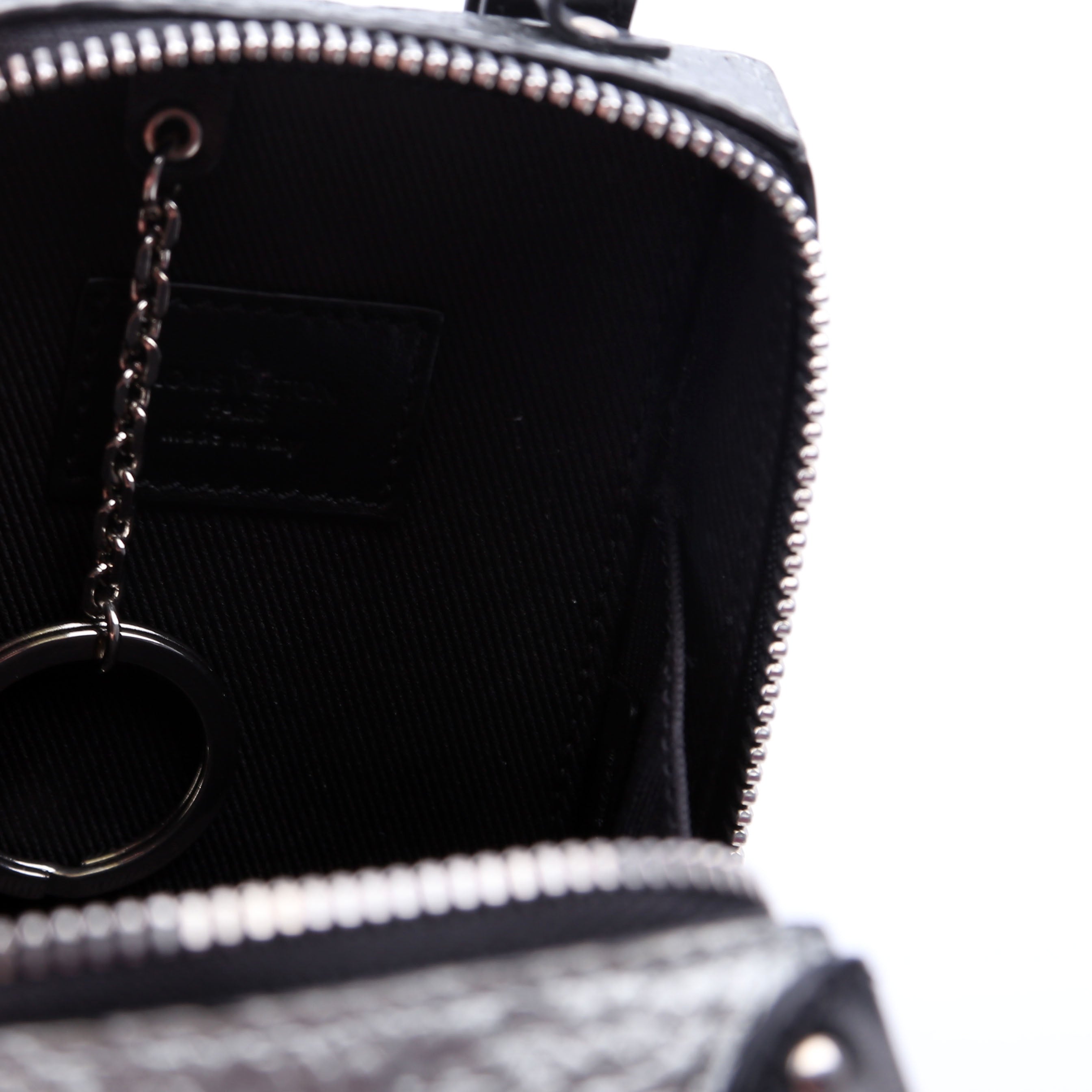 Soft Trunk Backpack Bag Charm Monogram Taurillon Silver/Black