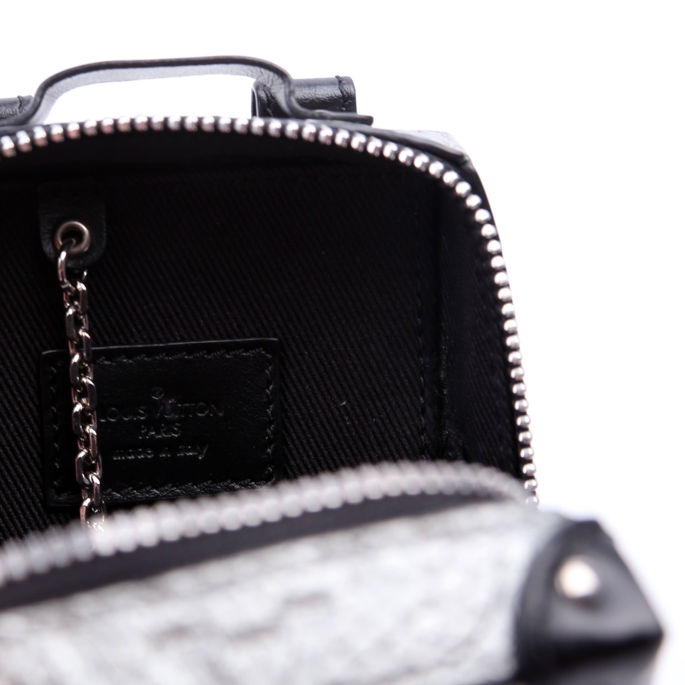 Soft Trunk Backpack Bag Charm Monogram Taurillon Silver/Black