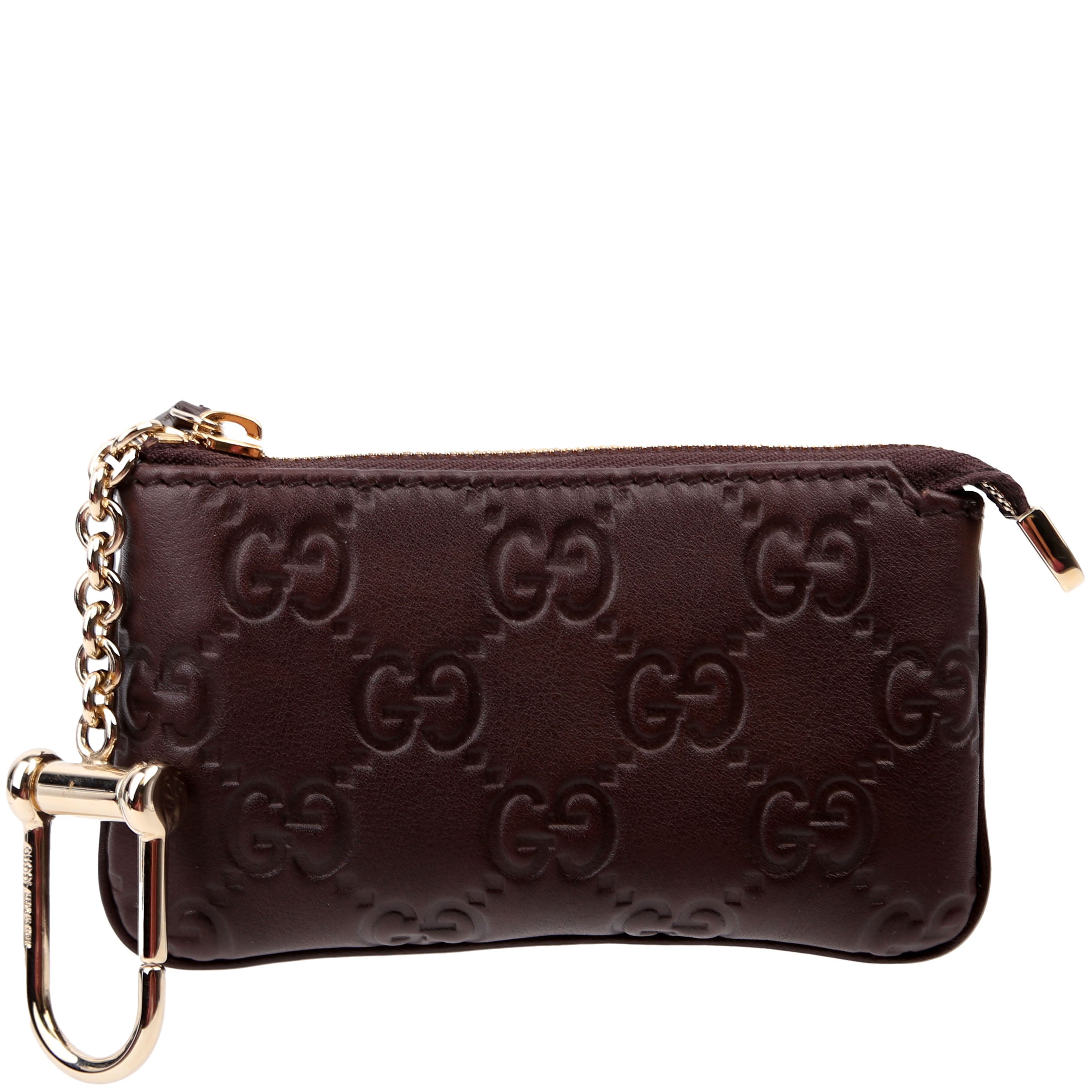 233183 Guccissima Key Pouch Brown