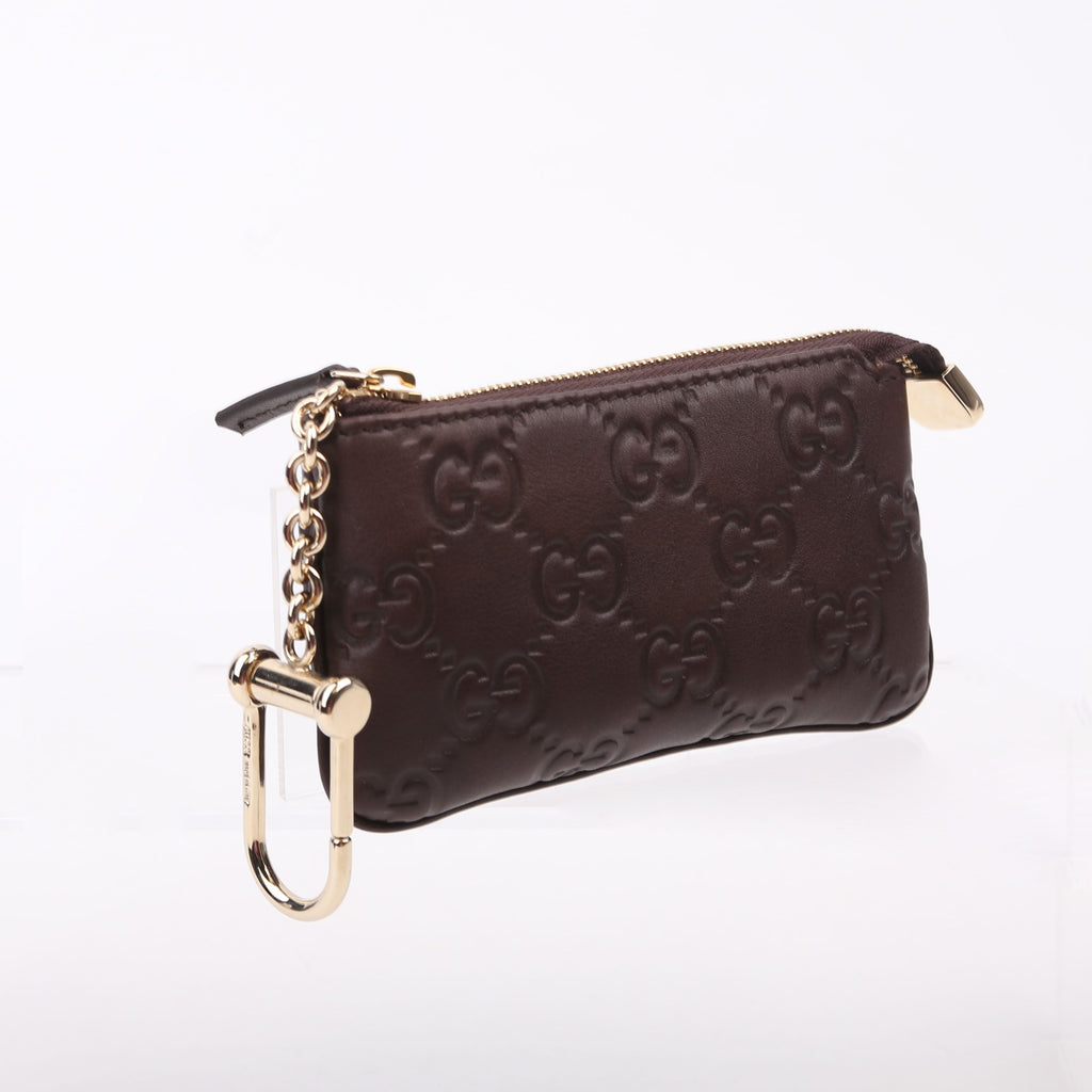 233183 Guccissima Key Pouch Brown
