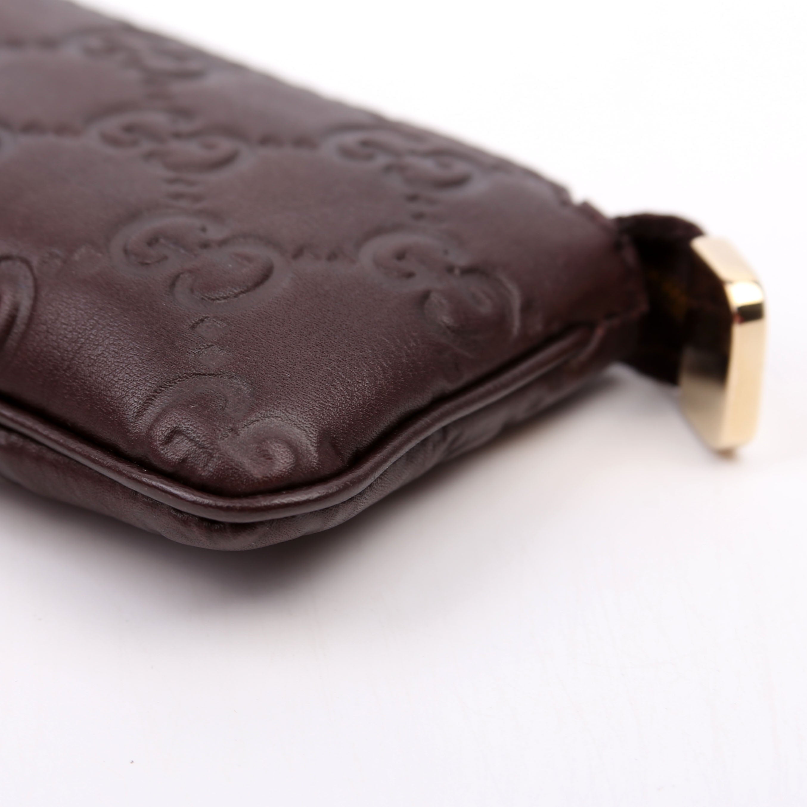 233183 Guccissima Key Pouch Brown
