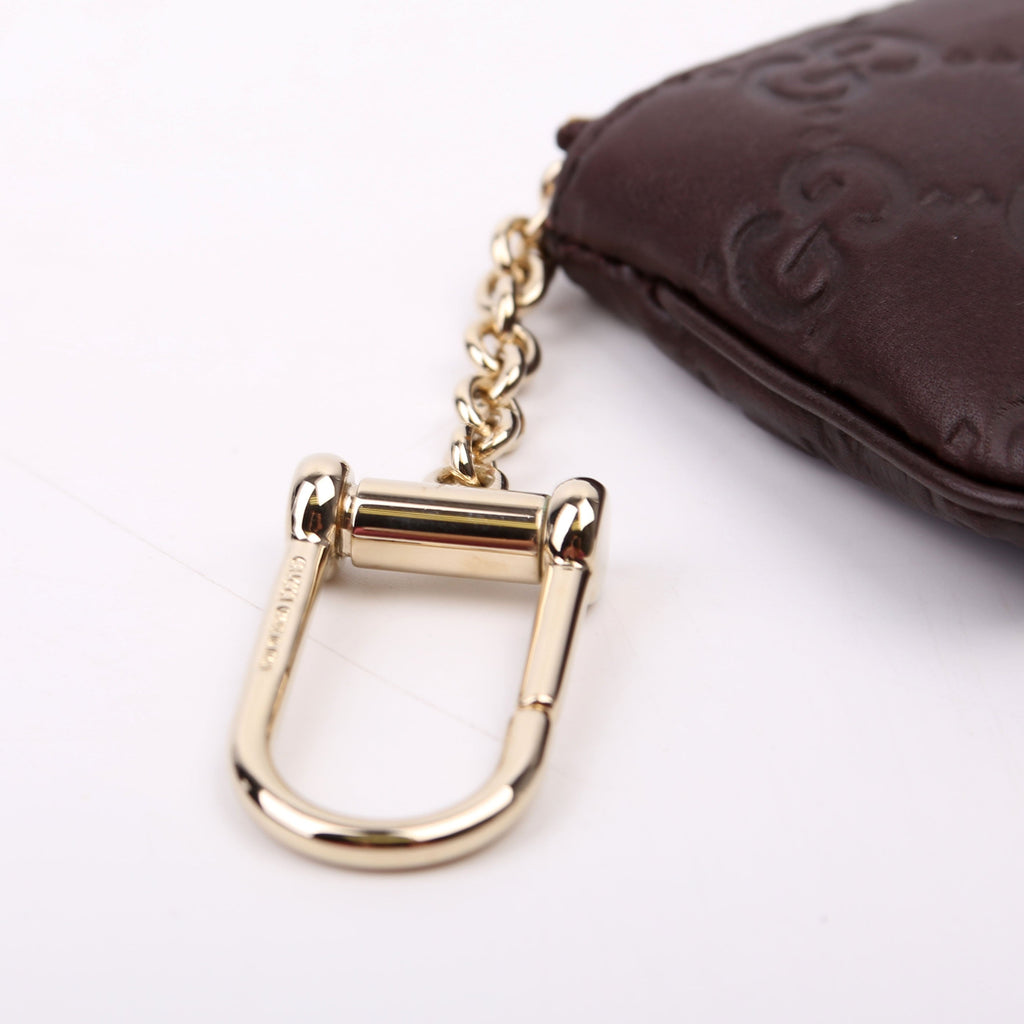 233183 Guccissima Key Pouch Brown