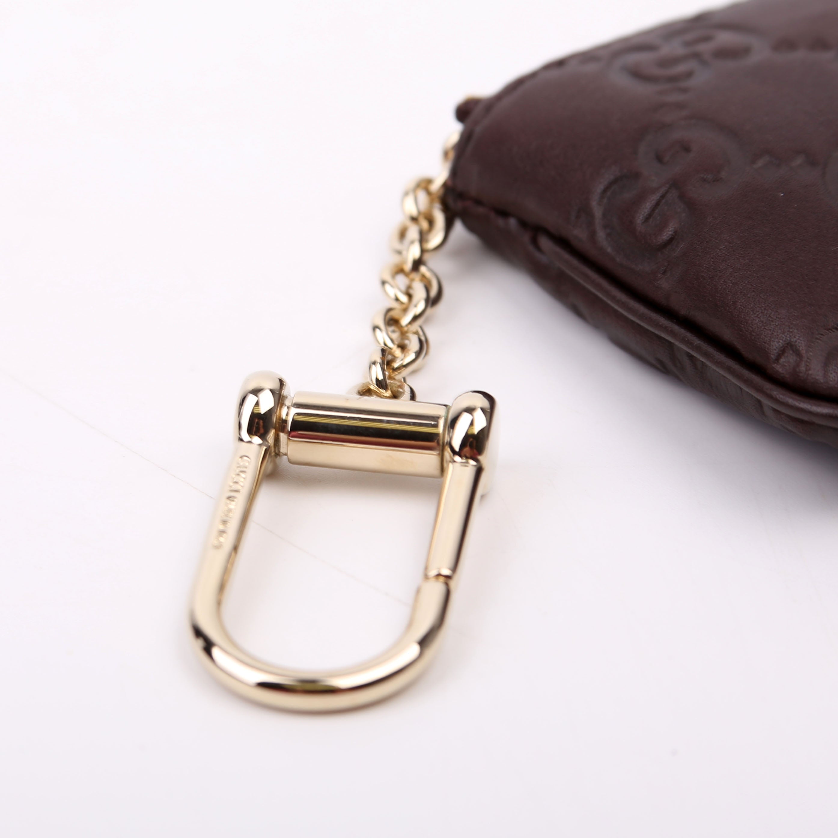 233183 Guccissima Key Pouch Brown