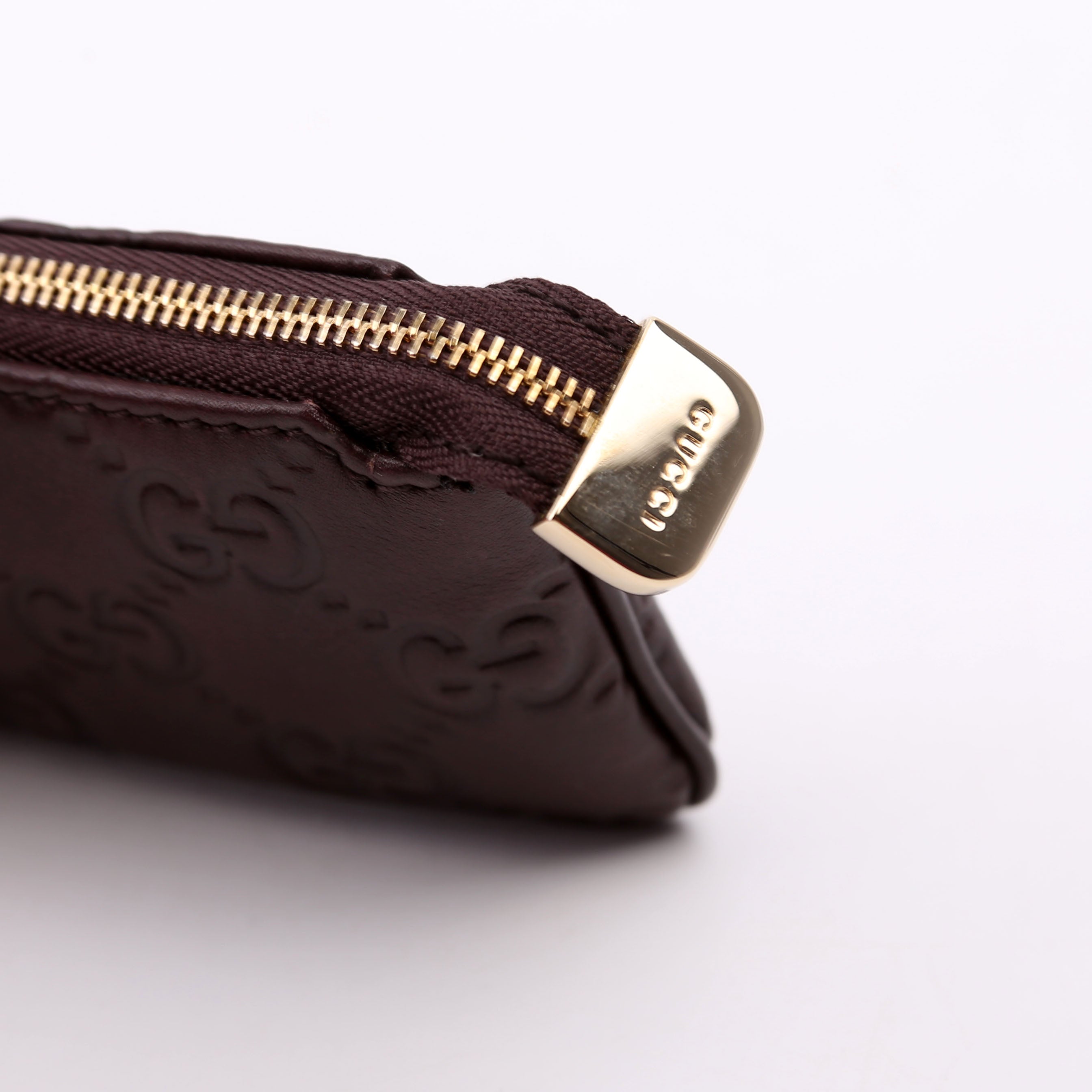 233183 Guccissima Key Pouch Brown