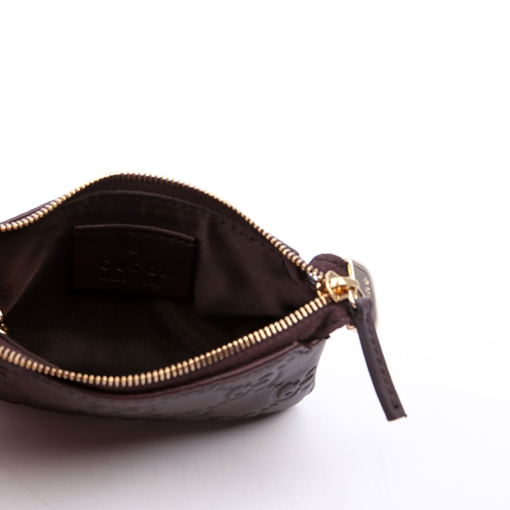 233183 Guccissima Key Pouch Brown