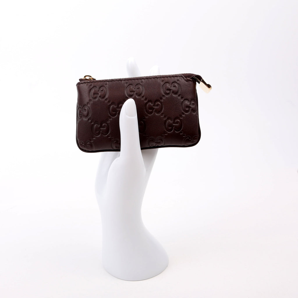 233183 Guccissima Key Pouch Brown