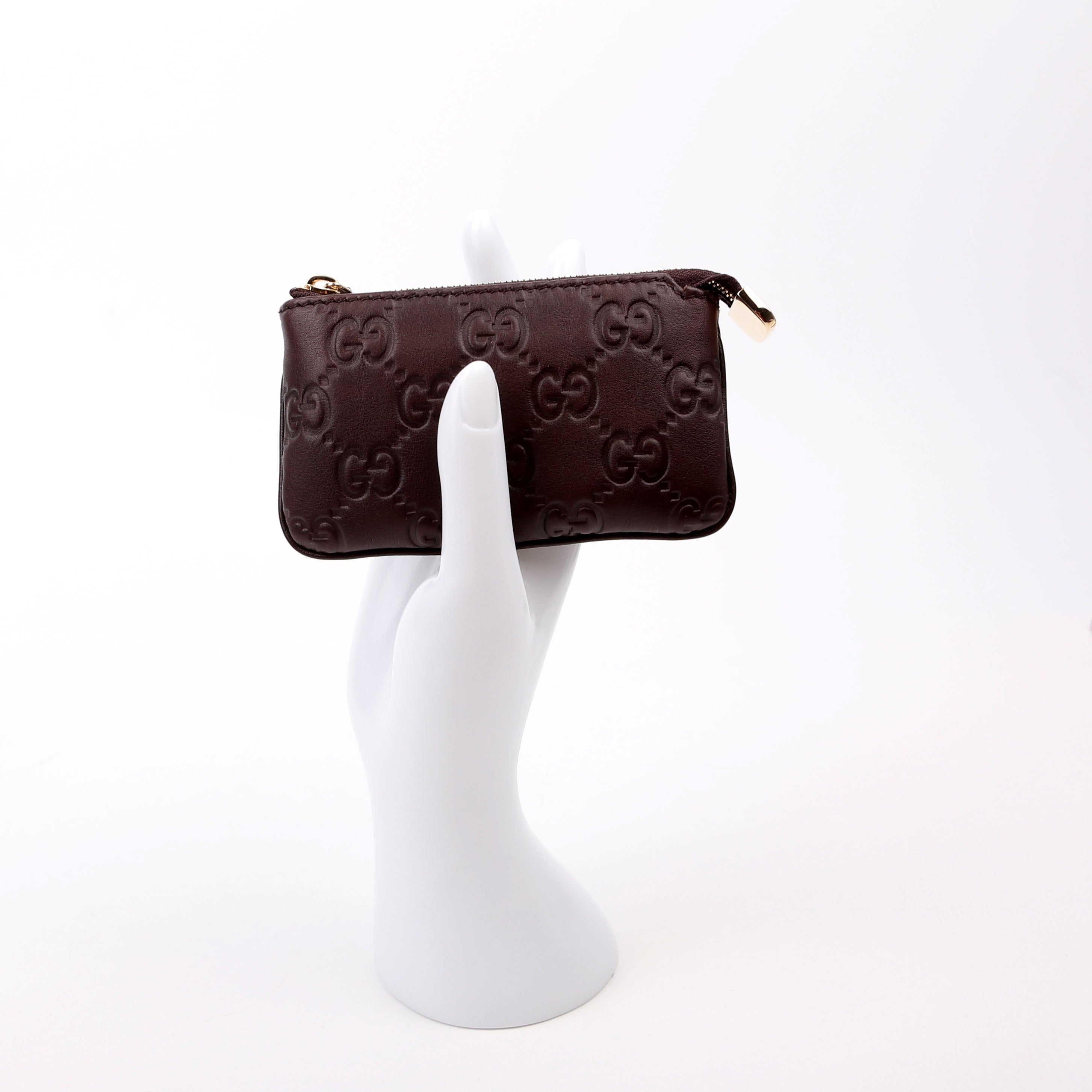 233183 Guccissima Key Pouch Brown