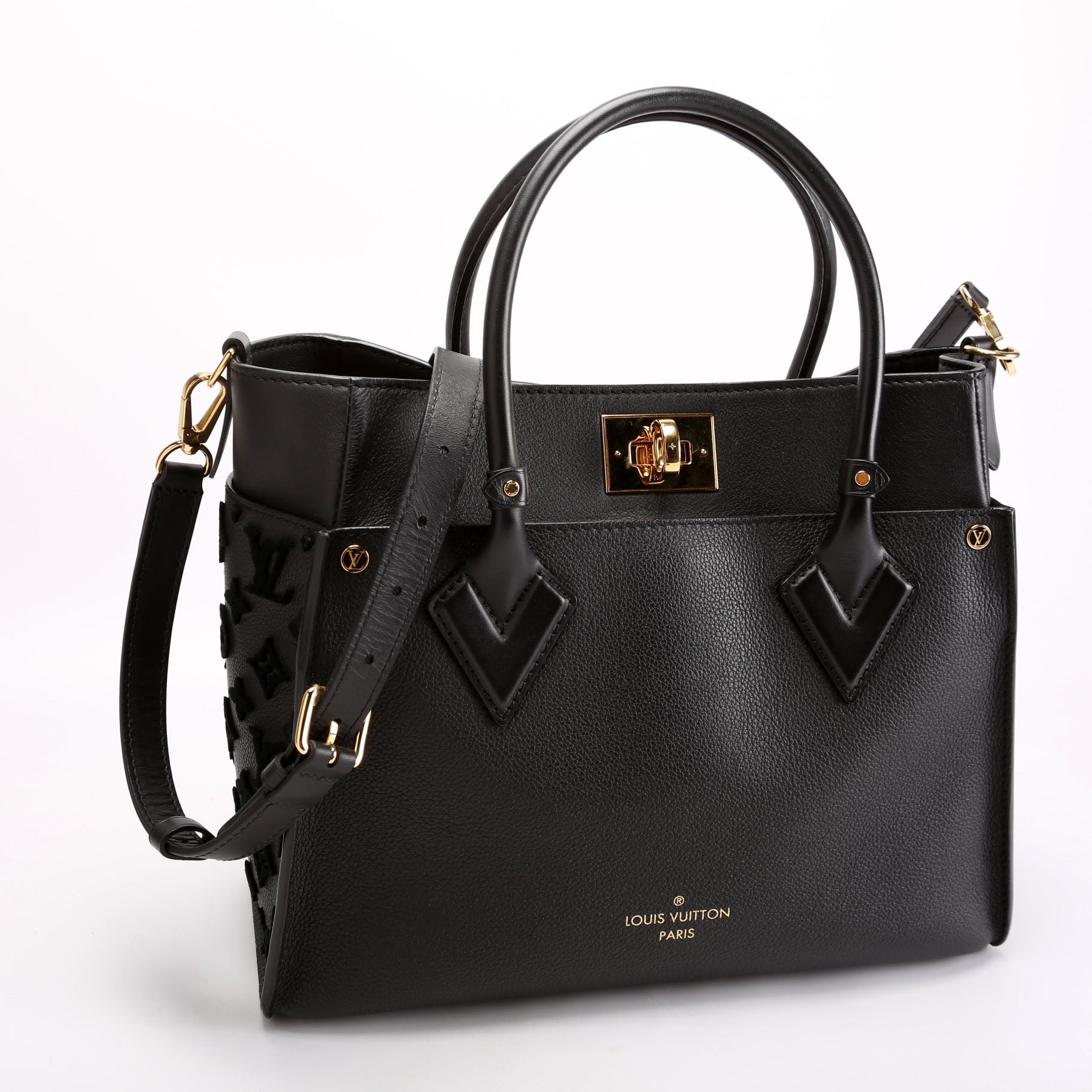 On My Side MM Calfskin Black