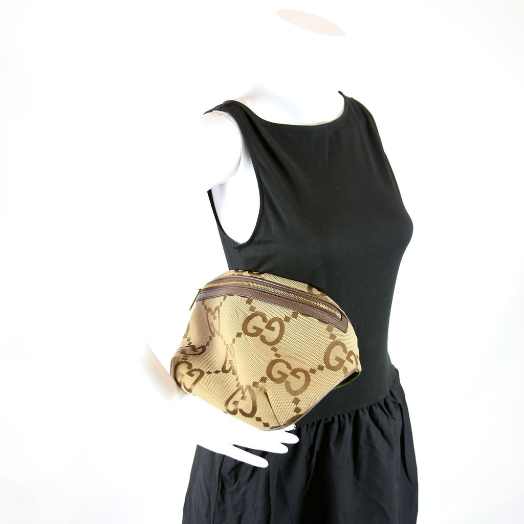 696031 Jumbo GG Canvas Belt Bag Tan