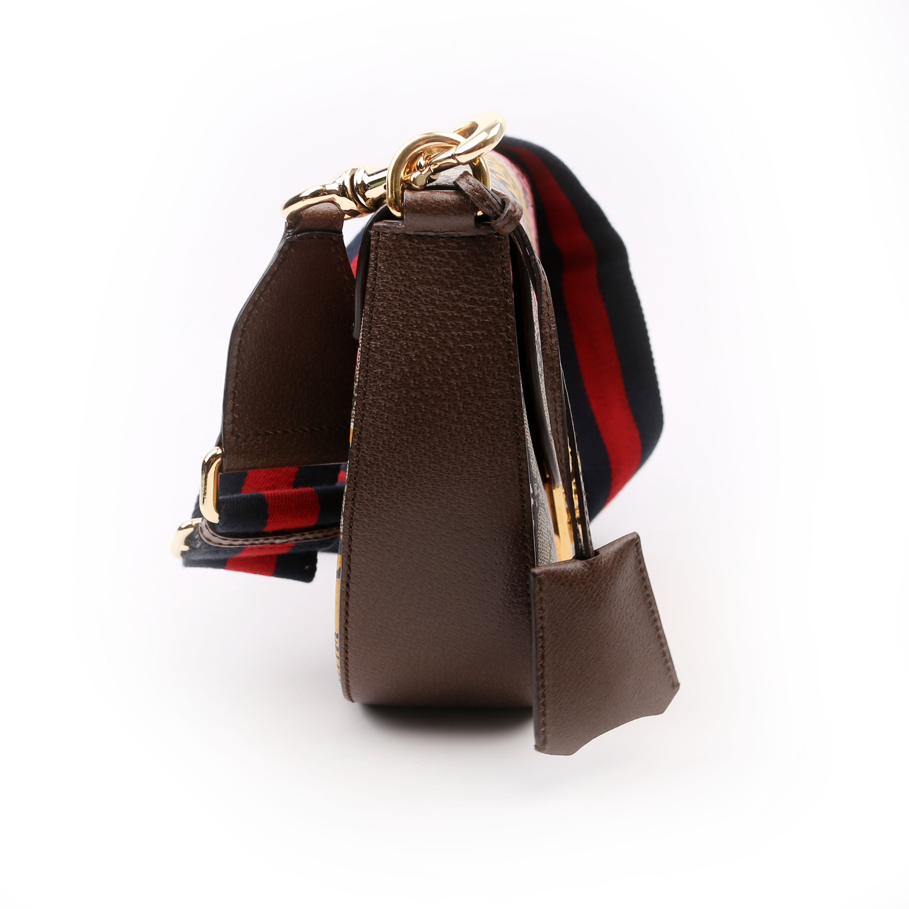 453189 GG Supreme Bengal Padlock Medium Messenger Brown